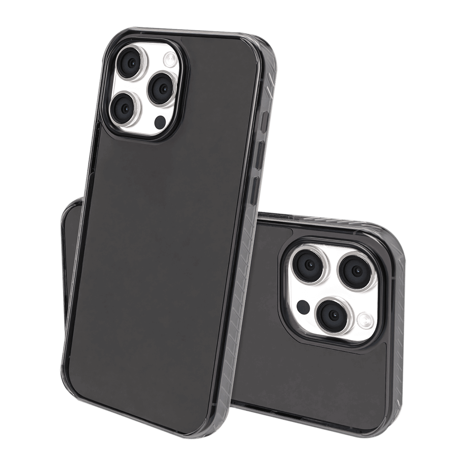 GRIPP Combat Hard TPU & Polycarbonate Back Cover for Apple iPhone 15 Pro (Anti Bacterial Technology, Smoke)_2