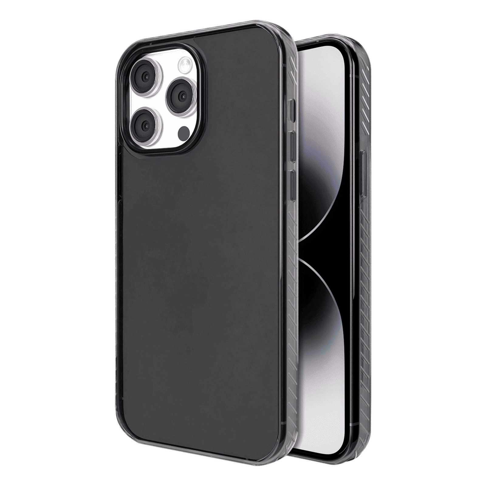 GRIPP Combat Hard TPU & Polycarbonate Back Cover for Apple iPhone 15 Pro Max (Anti Bacterial Technology, Smoke)_1