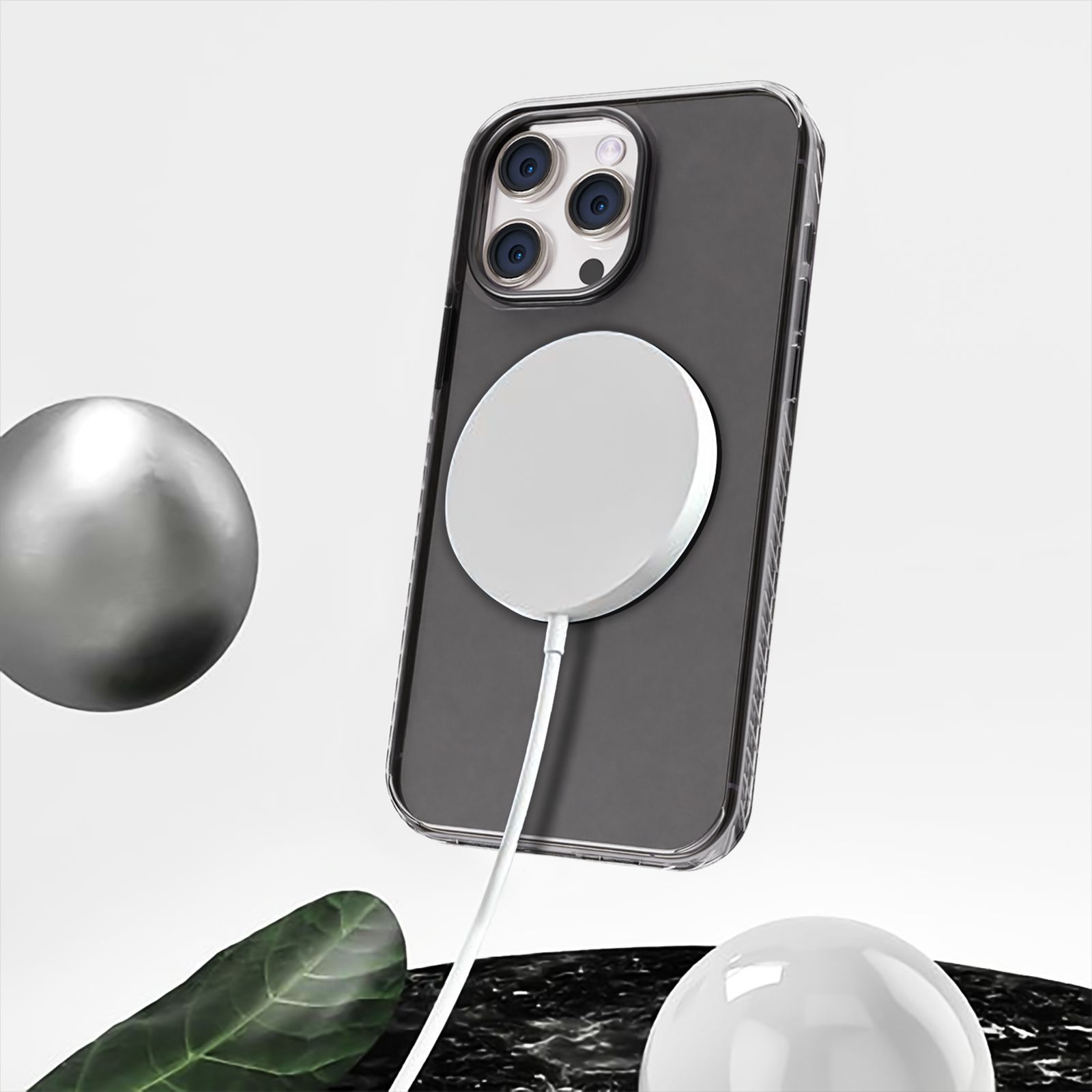 GRIPP Combat Hard TPU & Polycarbonate Back Cover for Apple iPhone 15 Pro Max (Anti Bacterial Technology, Smoke)_4