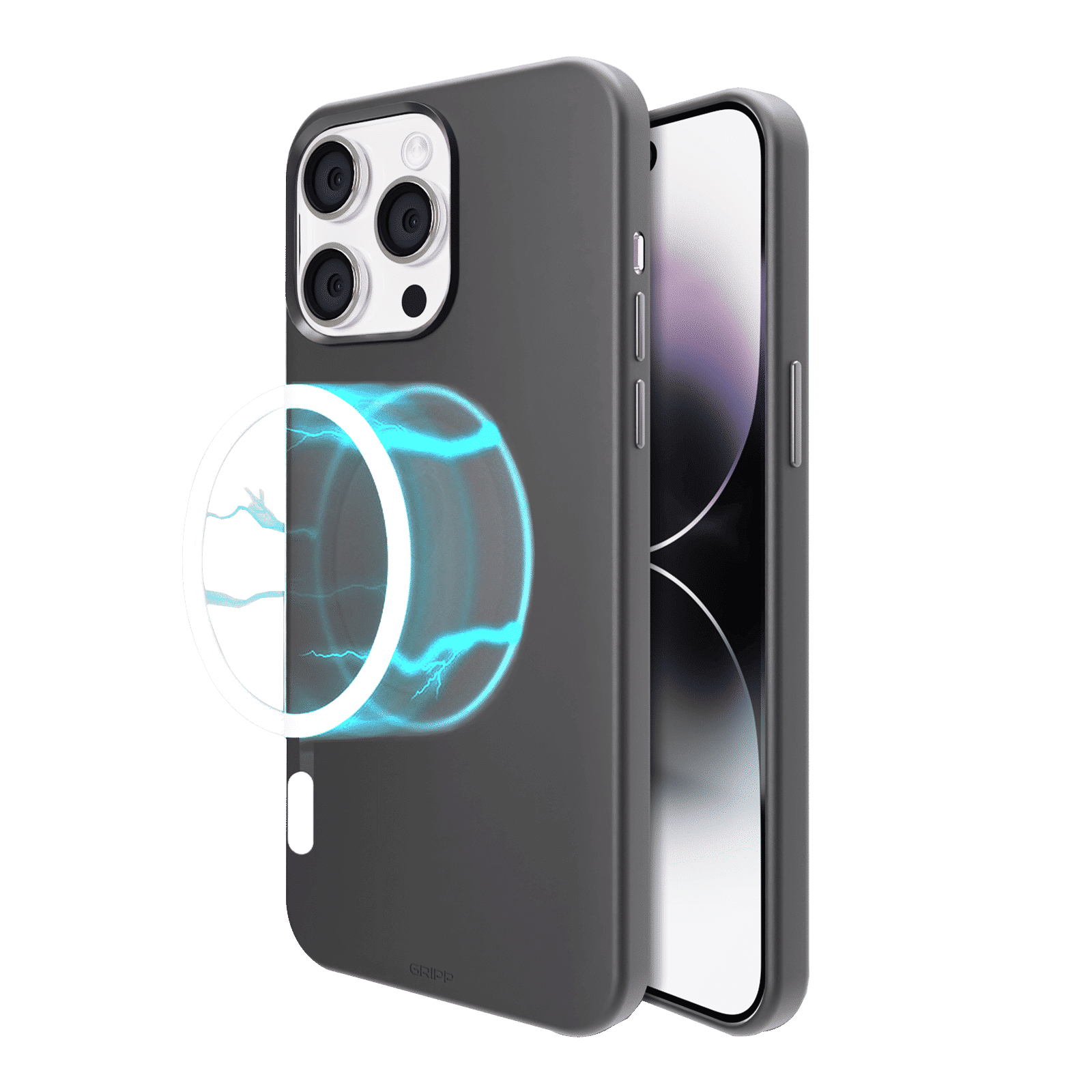 GRIPP Rubon Silicon Back Cover for Apple iPhone 15 Pro (MagSafe Compatible, Grey) GRIPP Rubon Silicon Back Cover for Apple iPhone 15 Pro (MagSafe Compatible, Grey)_1