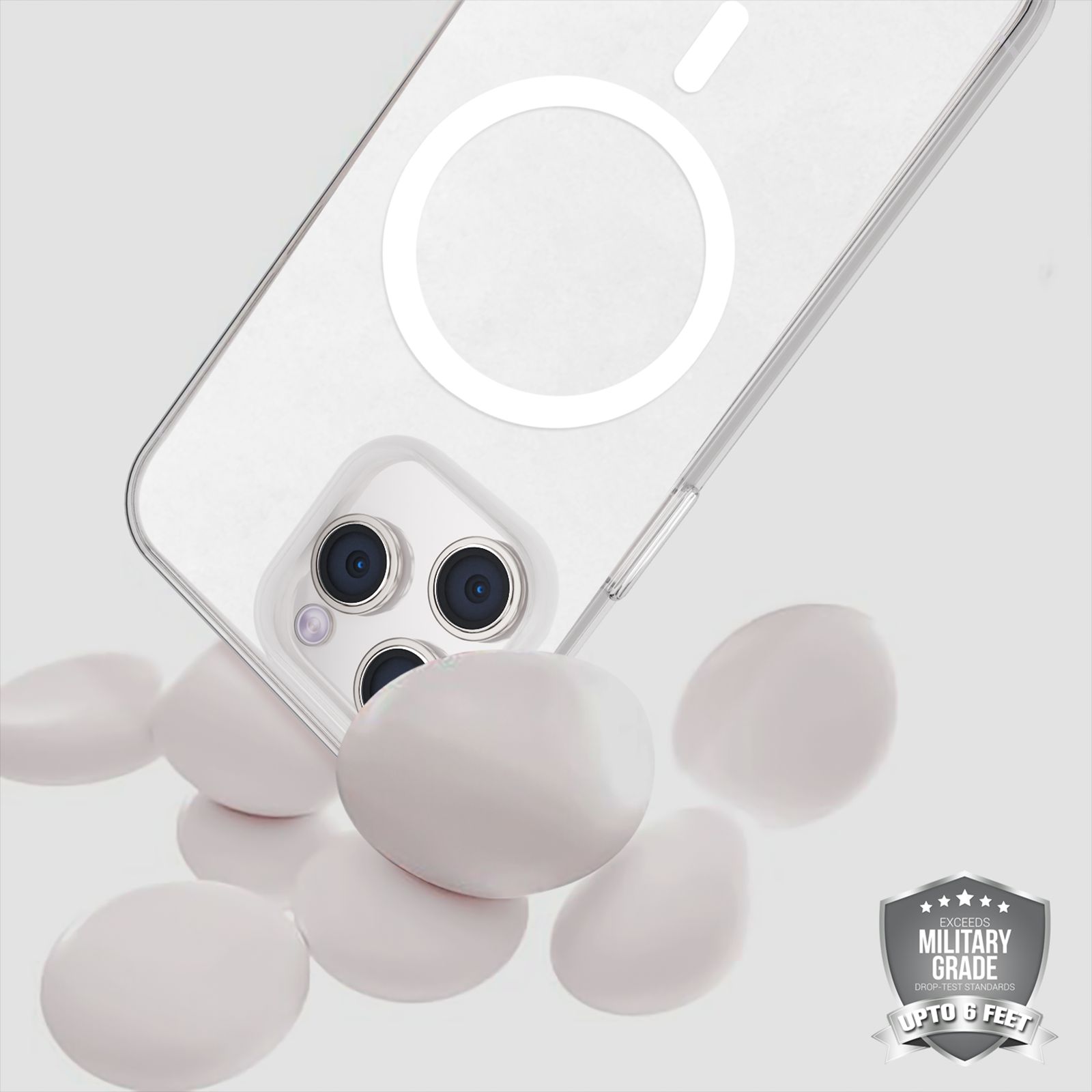 GRIPP Ice Frost Hard TPU & Polycarbonate Back Cover for Apple iPhone 15 Pro Max (MagSafe Compatible, Clear) GRIPP Ice Frost Hard TPU & Polycarbonate Back Cover for Apple iPhone 15 Pro Max (MagSafe Compatible, Clear)_4