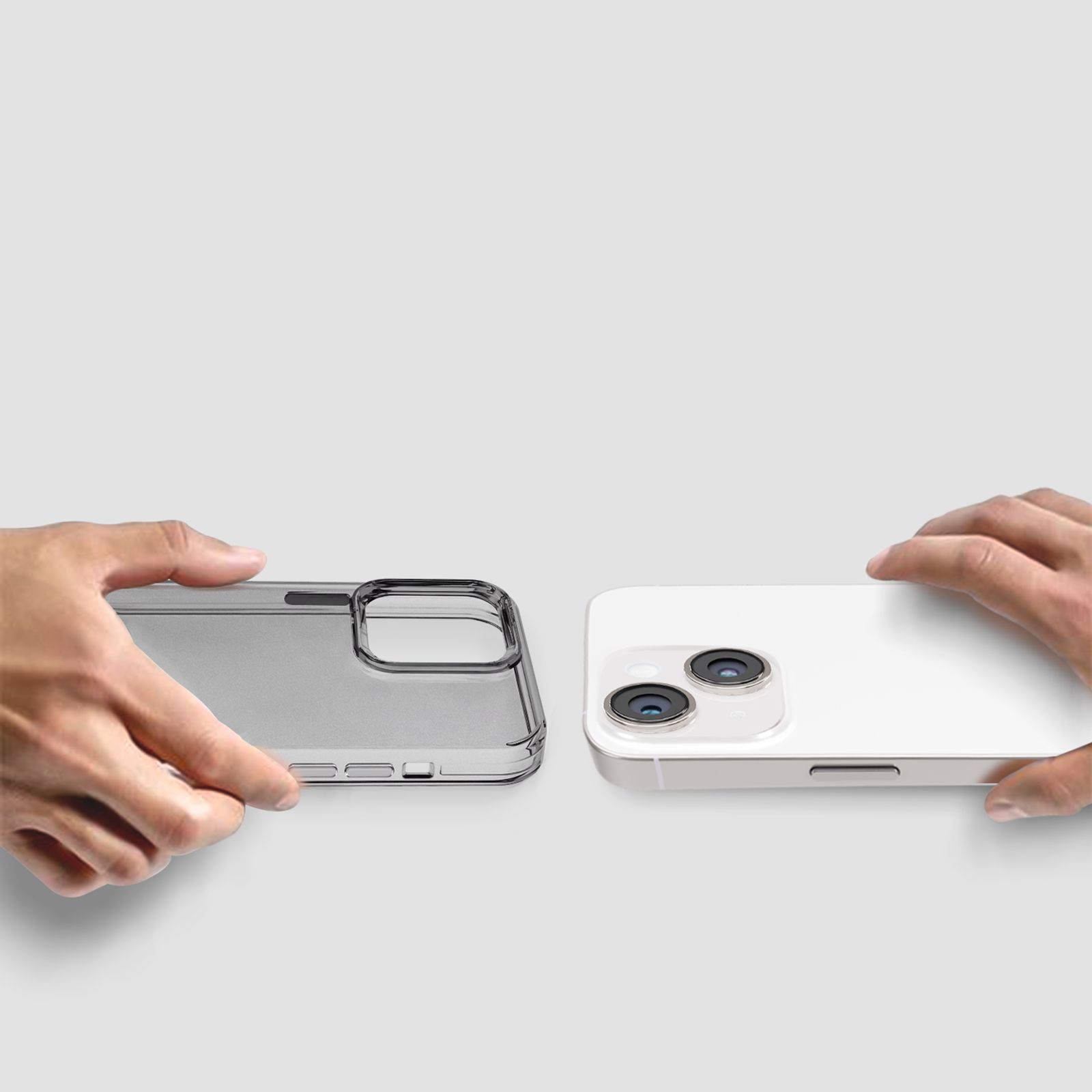 GRIPP Neo Hard & Soft TPU & Polycarbonate Back Cover for Apple iPhone 15 (6ft Drop Tested, Smoke)_4