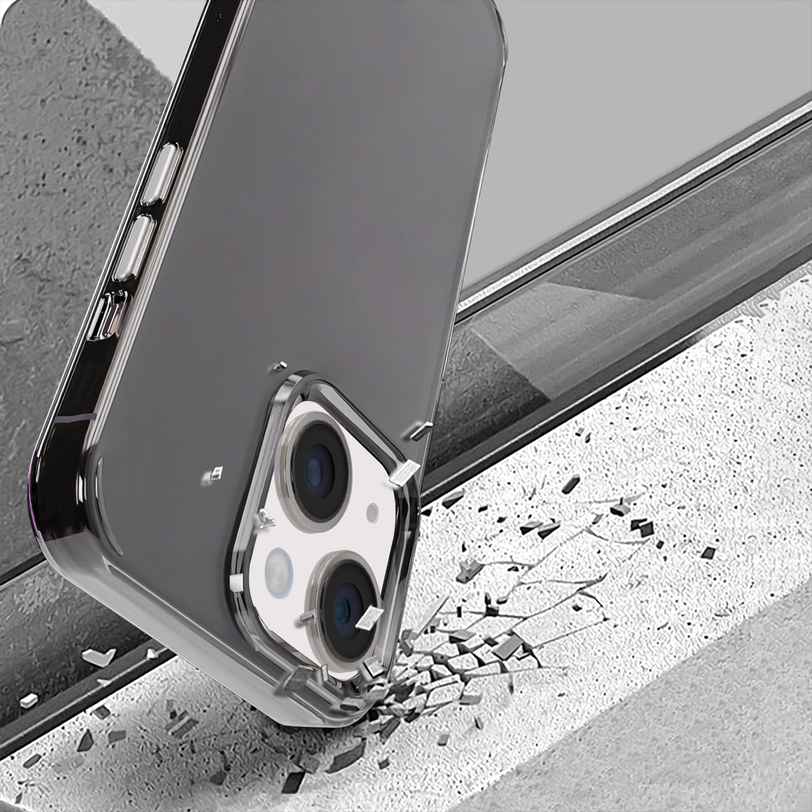 GRIPP Neo Hard & Soft TPU & Polycarbonate Back Cover for Apple iPhone 15 (6ft Drop Tested, Smoke)_5