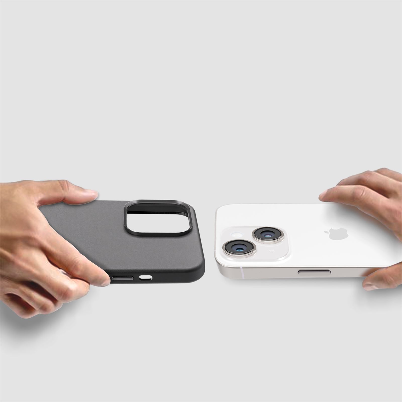 GRIPP Vintage Leather Back Cover for Apple iPhone 15 (MagSafe Compatible, Black)_3