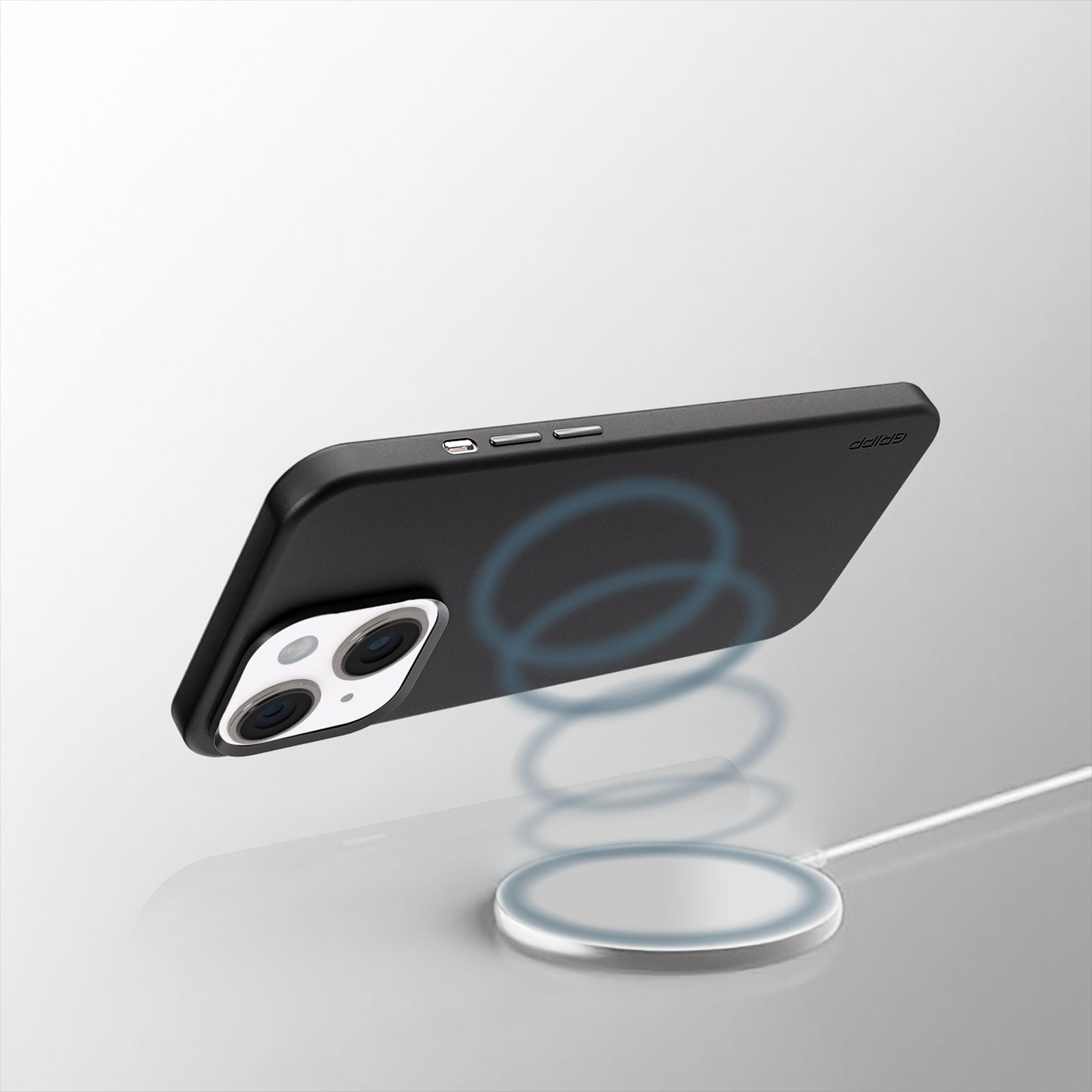 GRIPP Vintage Leather Back Cover for Apple iPhone 15 (MagSafe Compatible, Black)_4