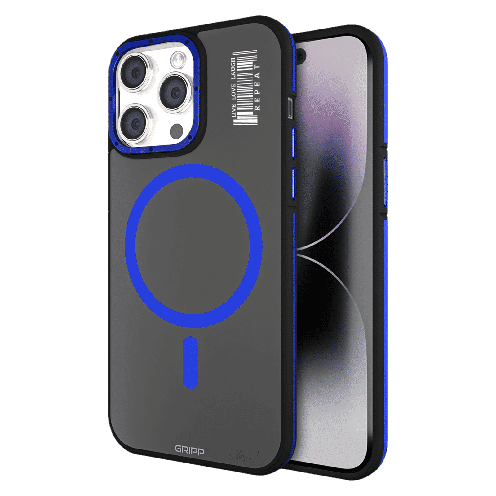 GRIPP Raigor Hard Polycarbonate Back Cover for Apple iPhone 15 Pro (MagSafe Compatible, Blue)_1