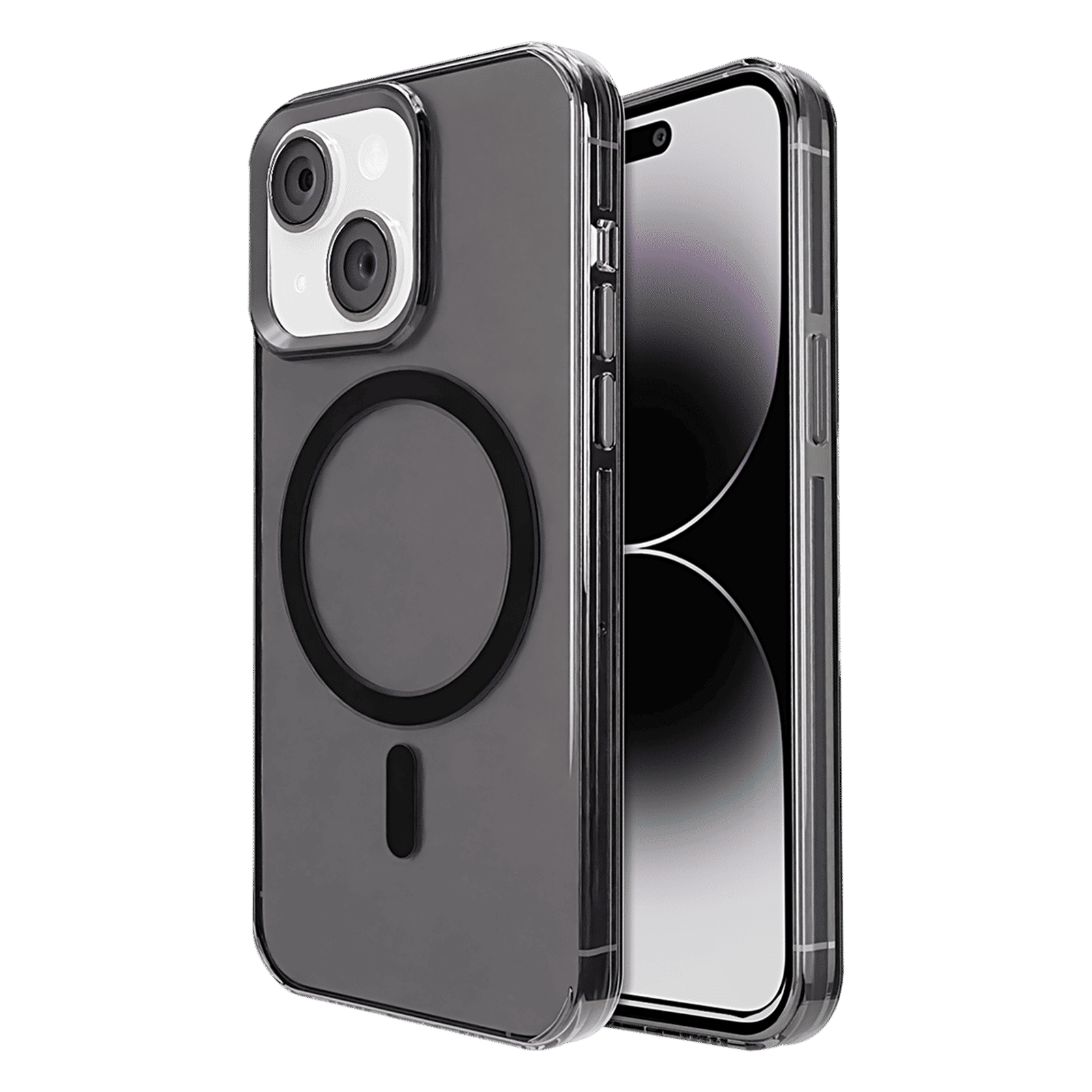 GRIPP Neo Xtreme Hard TPU & Polycarbonate Back Cover for Apple iPhone 15 (MagSafe Compatible, Smoke)_1