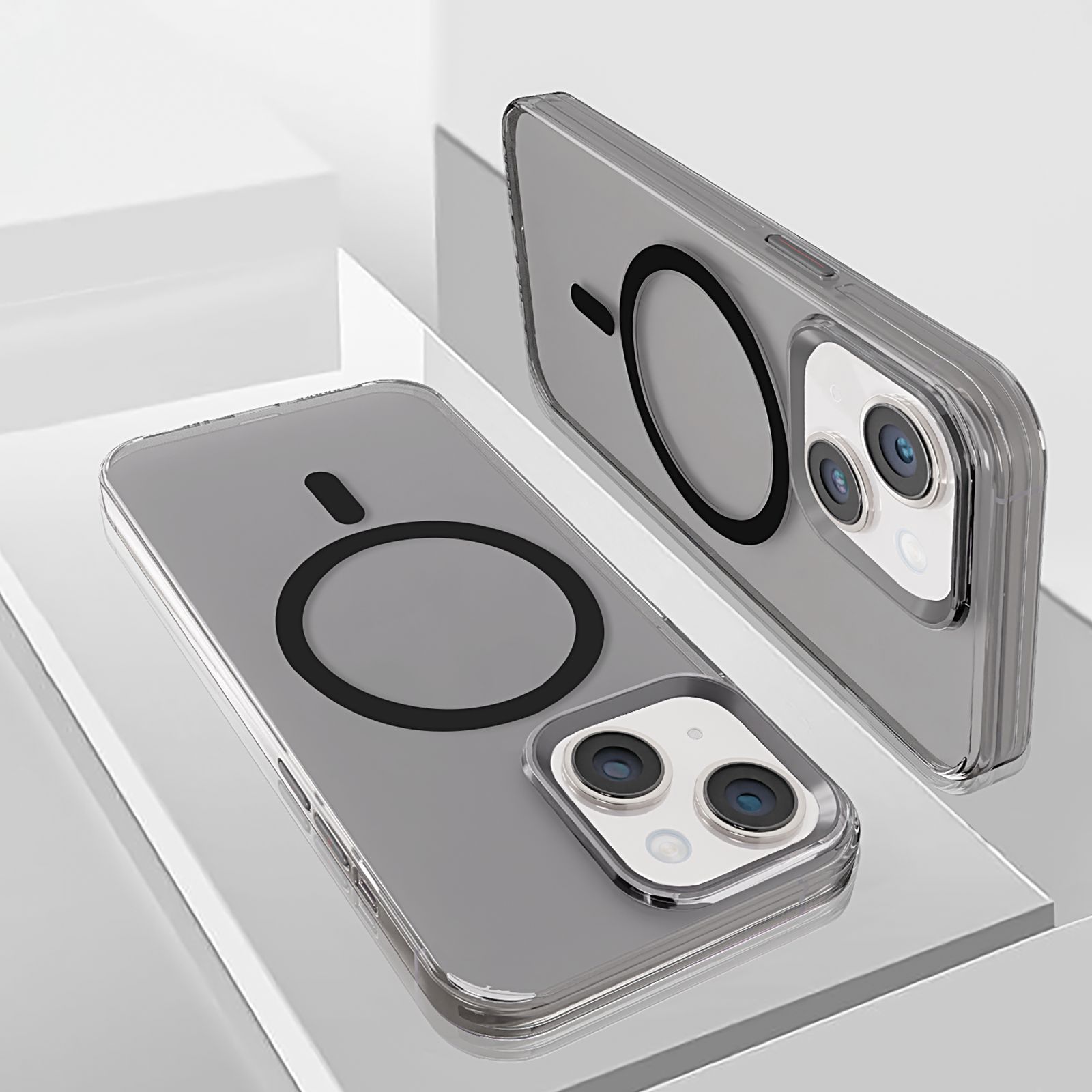 GRIPP Neo Xtreme Hard TPU & Polycarbonate Back Cover for Apple iPhone 15 (MagSafe Compatible, Smoke)_5