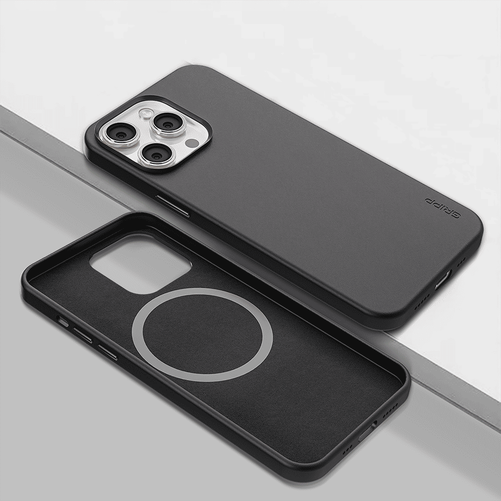GRIPP Vintage Leather Back Cover for Apple iPhone 15 Pro Max (MagSafe Compatible, Black) GRIPP Vintage Leather Back Cover for Apple iPhone 15 Pro Max (MagSafe Compatible, Black)_6