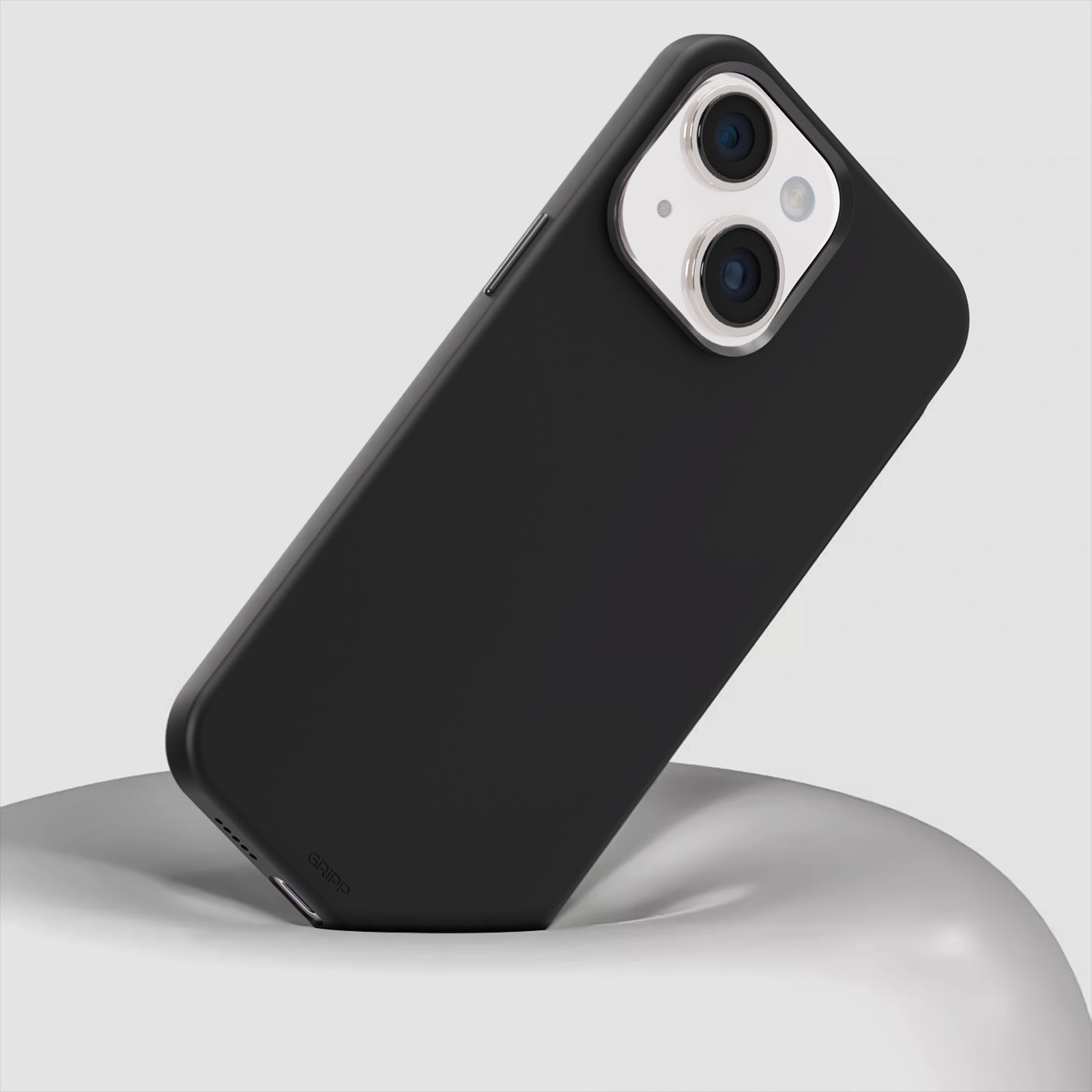 GRIPP Rubon Silicon Back Cover for Apple iPhone 15 Plus (MagSafe Compatible, Black)_4