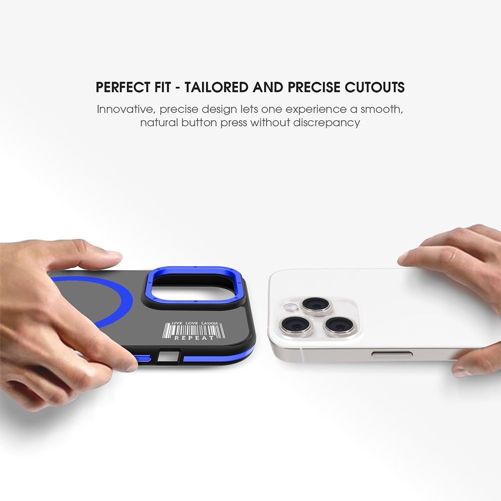 GRIPP Raigor Hard & Soft Polycarbonate & Thermoplastic Elastomer Back Cover for Apple iPhone 15 (MagSafe Compatible, Blue)_9