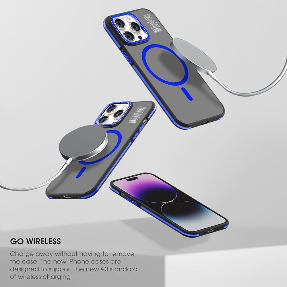 GRIPP Raigor Hard & Soft Polycarbonate & Thermoplastic Elastomer Back Cover for Apple iPhone 15 (MagSafe Compatible, Blue)_10