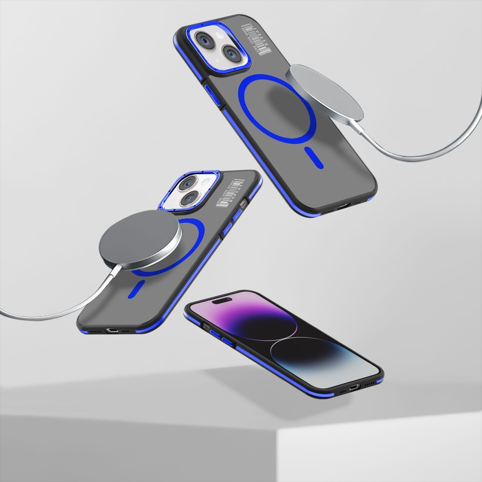 GRIPP Raigor Hard & Soft Polycarbonate & Thermoplastic Elastomer Back Cover for Apple iPhone 15 (MagSafe Compatible, Blue)_5