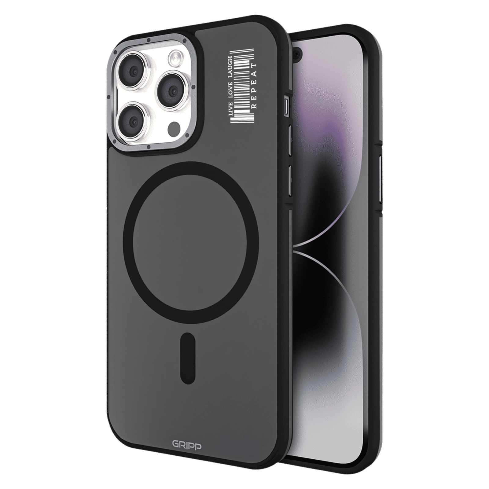 GRIPP Raigor Hard Polycarbonate Back Cover for Apple iPhone 15 Pro (MagSafe Compatible, Black)_1