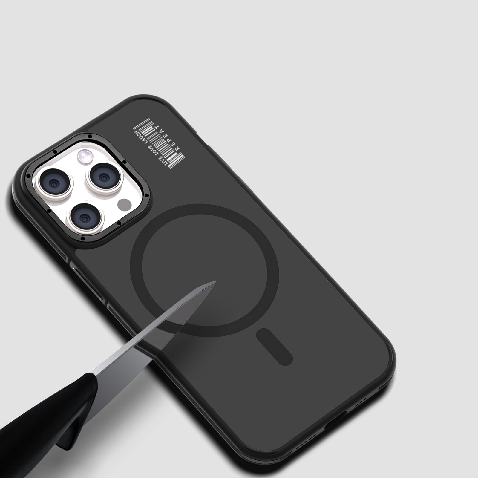 GRIPP Raigor Hard Polycarbonate Back Cover for Apple iPhone 15 Pro (MagSafe Compatible, Black)_6