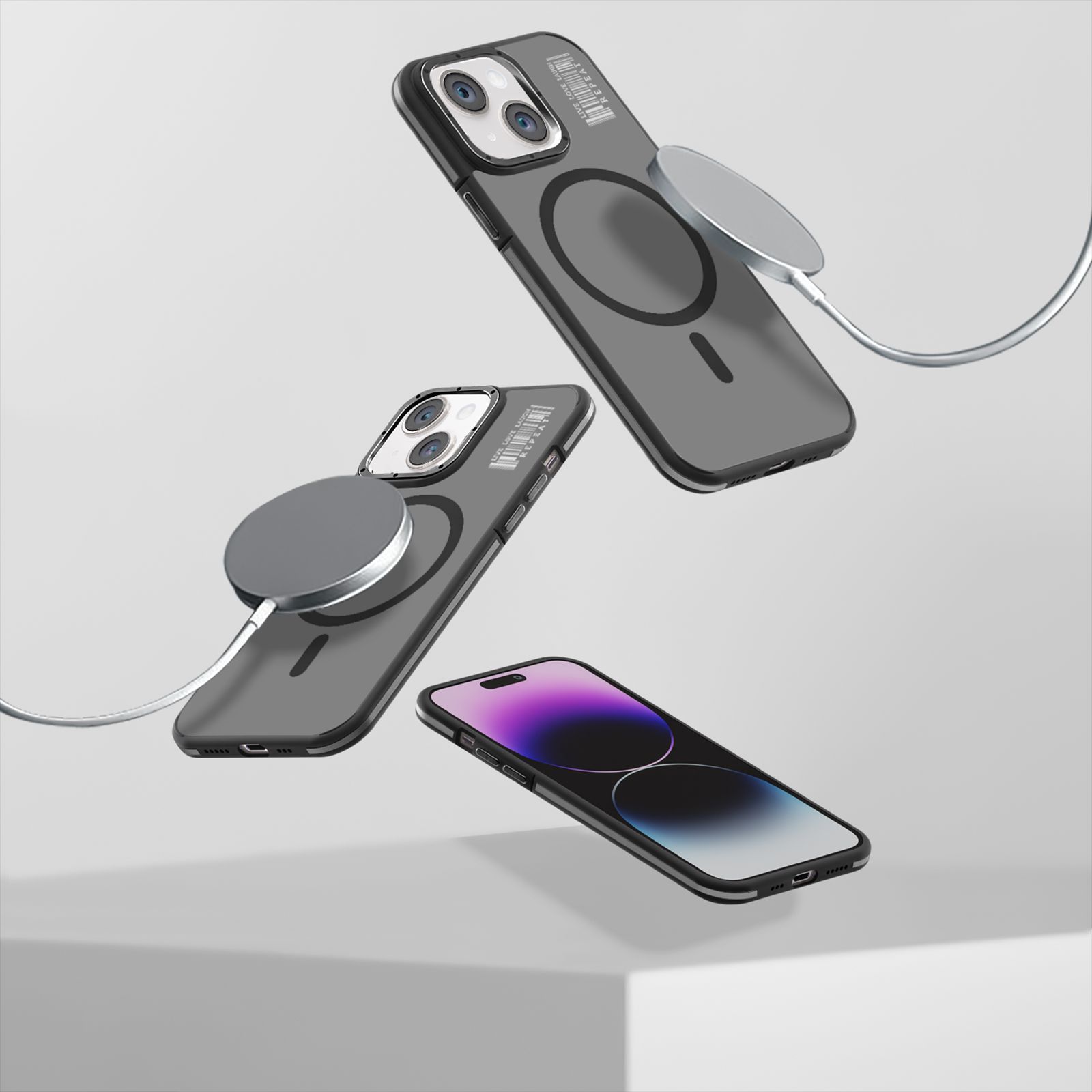 GRIPP Rubon Silicon Back Cover for Apple iPhone 15 (MagSafe Compatible, Black)_5