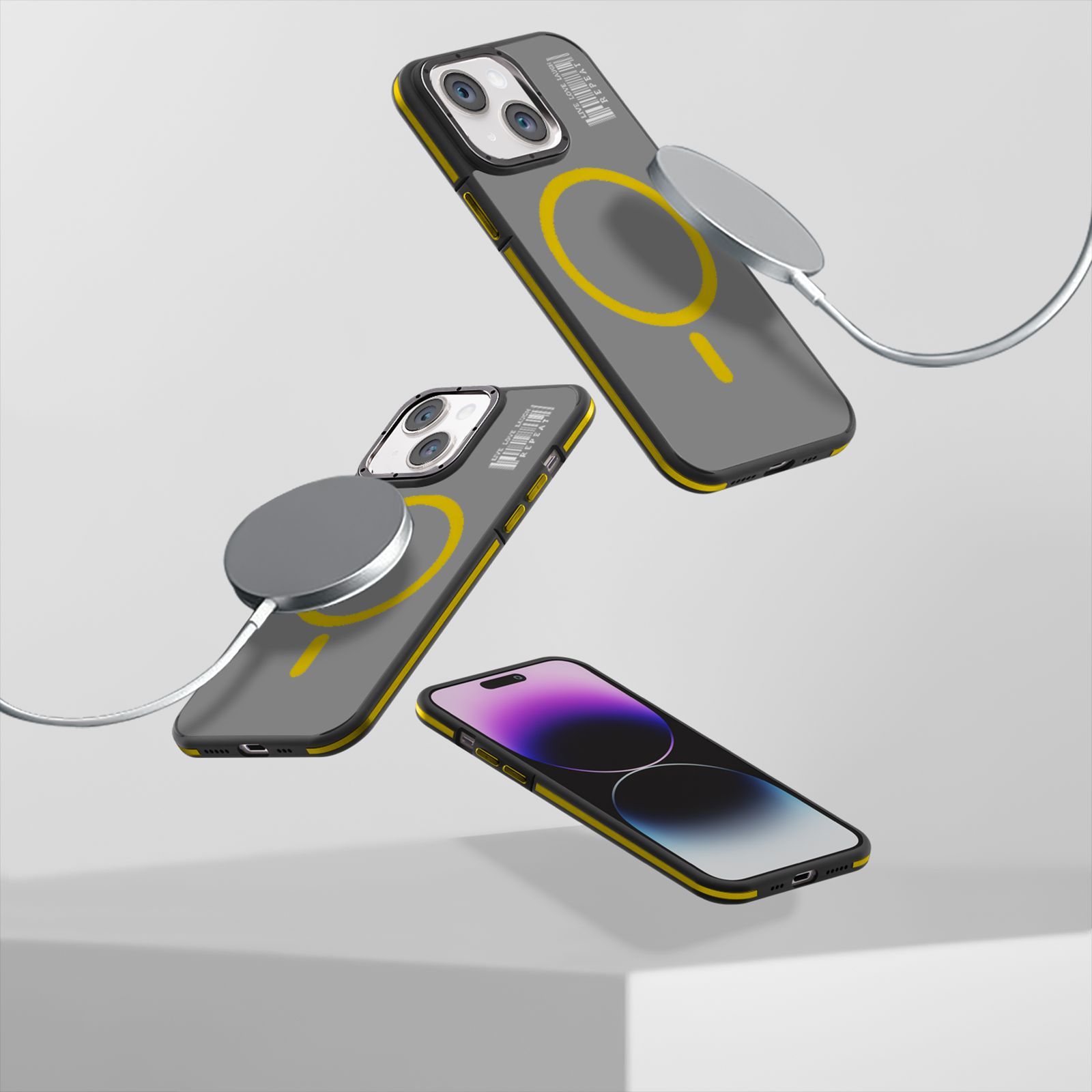 GRIPP Raigor Hard & Soft Polycarbonate & Thermoplastic Elastomer Back Cover for Apple iPhone 15 Plus (MagSafe Compatible, Yellow)_6