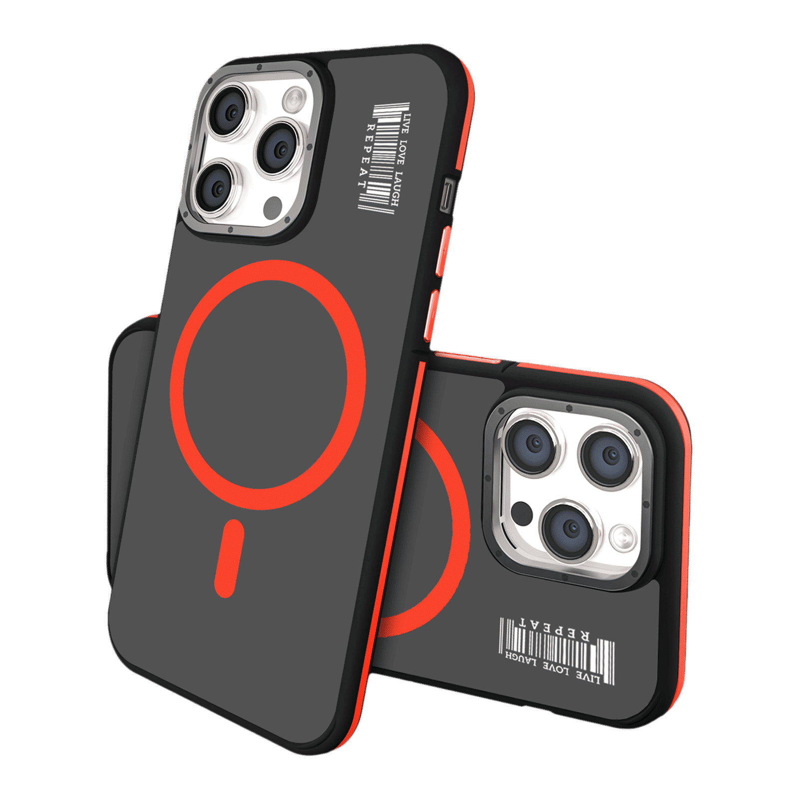 GRIPP Raigor Hard Polycarbonate Back Cover for Apple iPhone 15 Pro Max (MagSafe Compatible, Red)_3