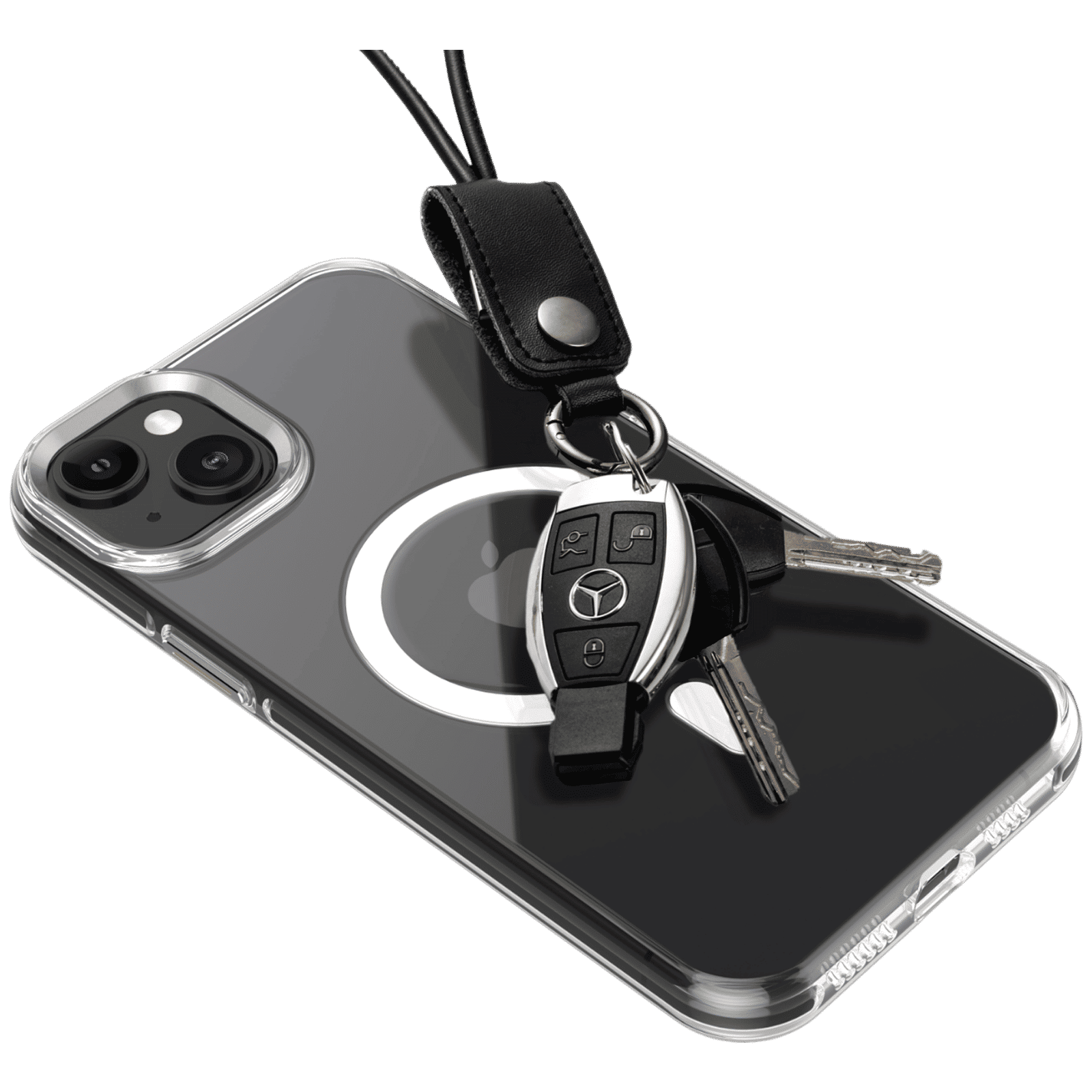 Muvtech Crystal Pro Snap Hard Polycarbonate & Thermoplastic Polyurethane Back Case for Apple iPhone 15 (Supports Wireless Charging, White)_4