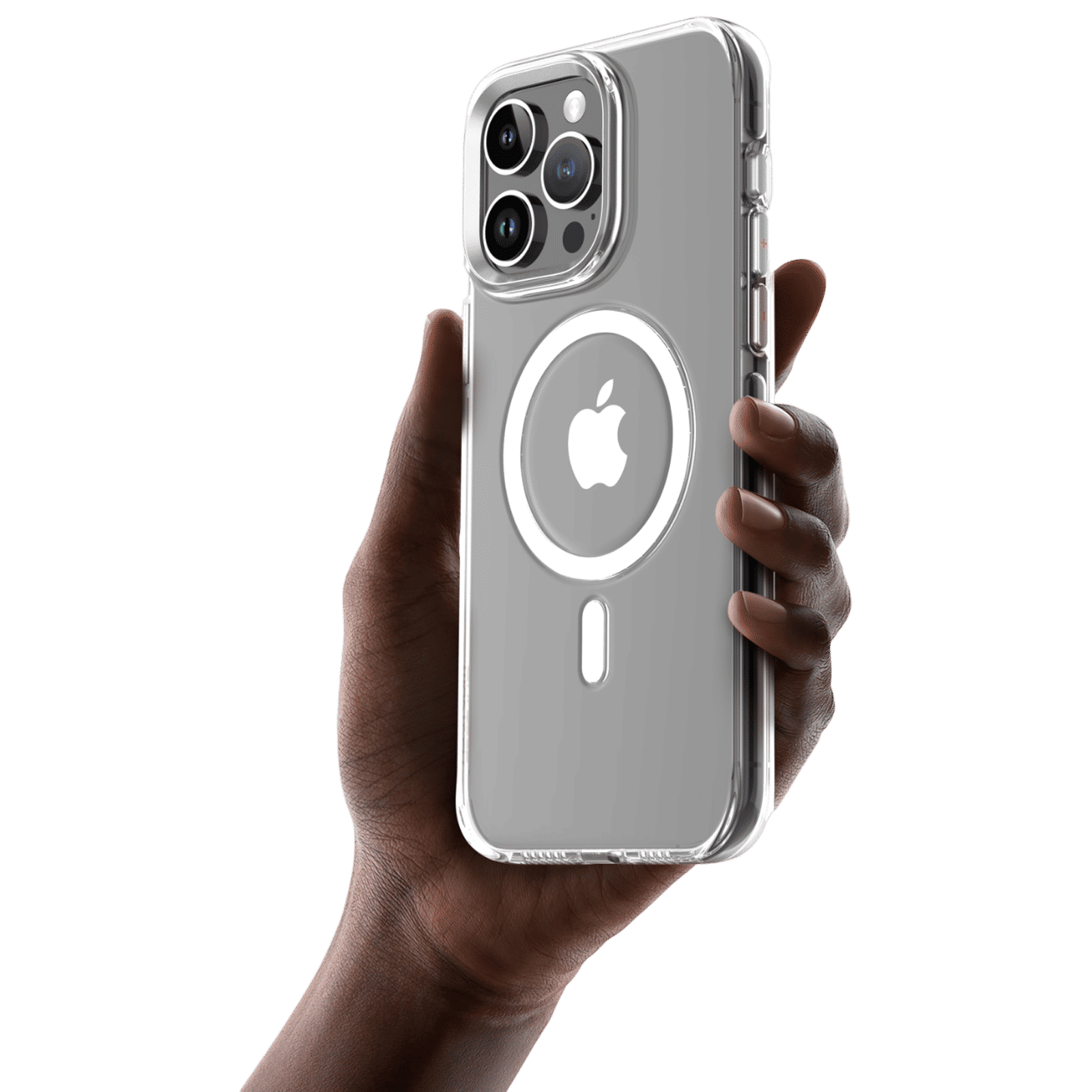 Muvtech Crystal Pro Snap Hard Polycarbonate & Thermoplastic Polyurethane Back Case for Apple iPhone 15 Pro (Supports Wireless Charging, White)_3