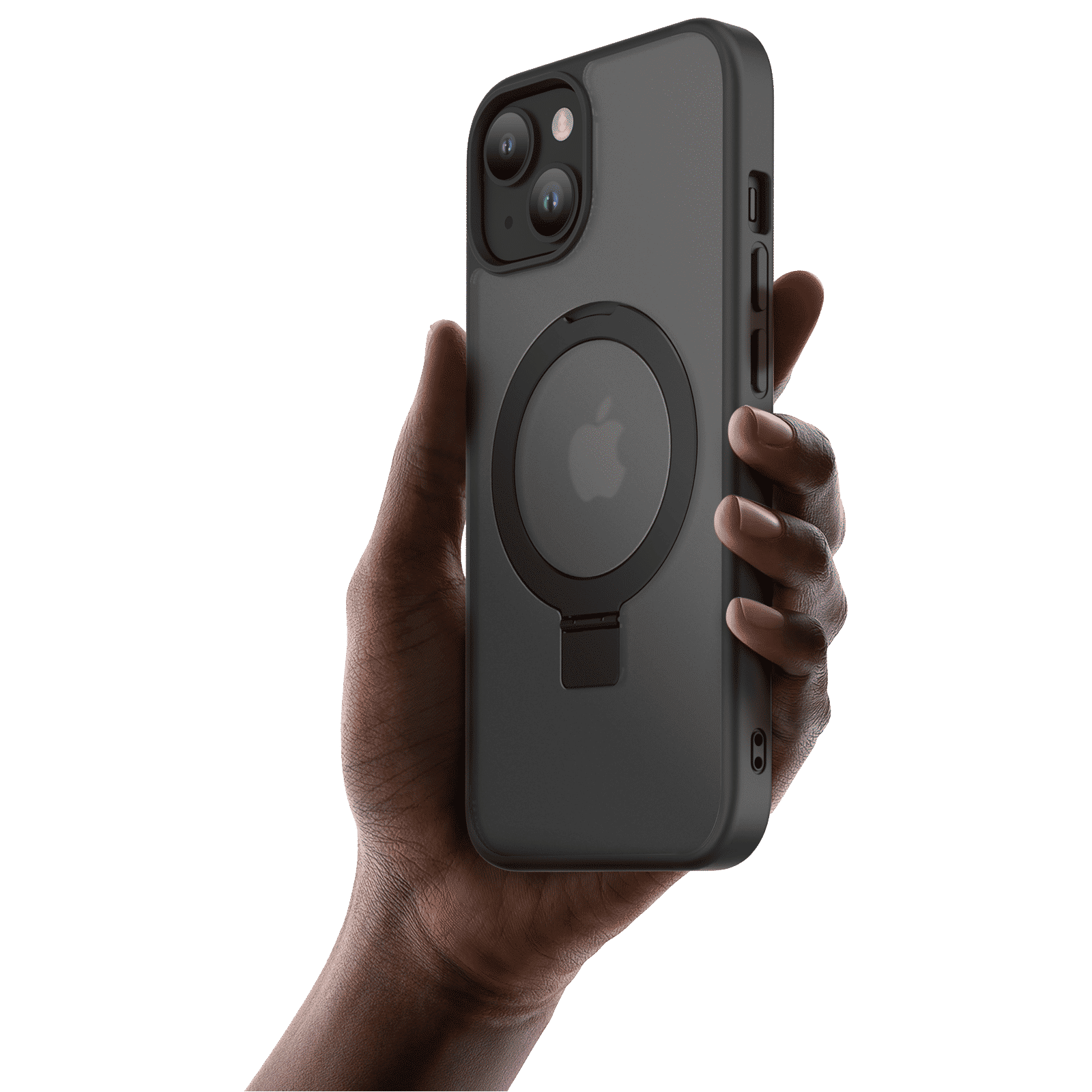 Muvtech Rio Snap Hard Polycarbonate & Thermoplastic Polyurethane Back Case for Apple iPhone 15 Plus (Camera Protection, Black)_4