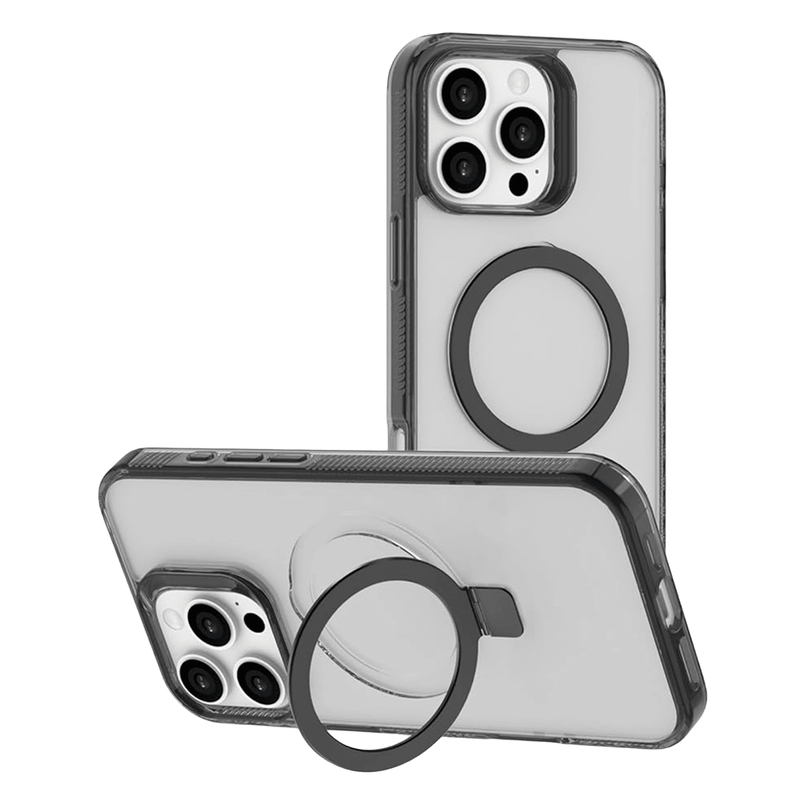 Muvtech Rio Pro Snap Hard Polycarbonate Back Case for Apple iPhone 15 Pro (Camera Protection, Black)_8