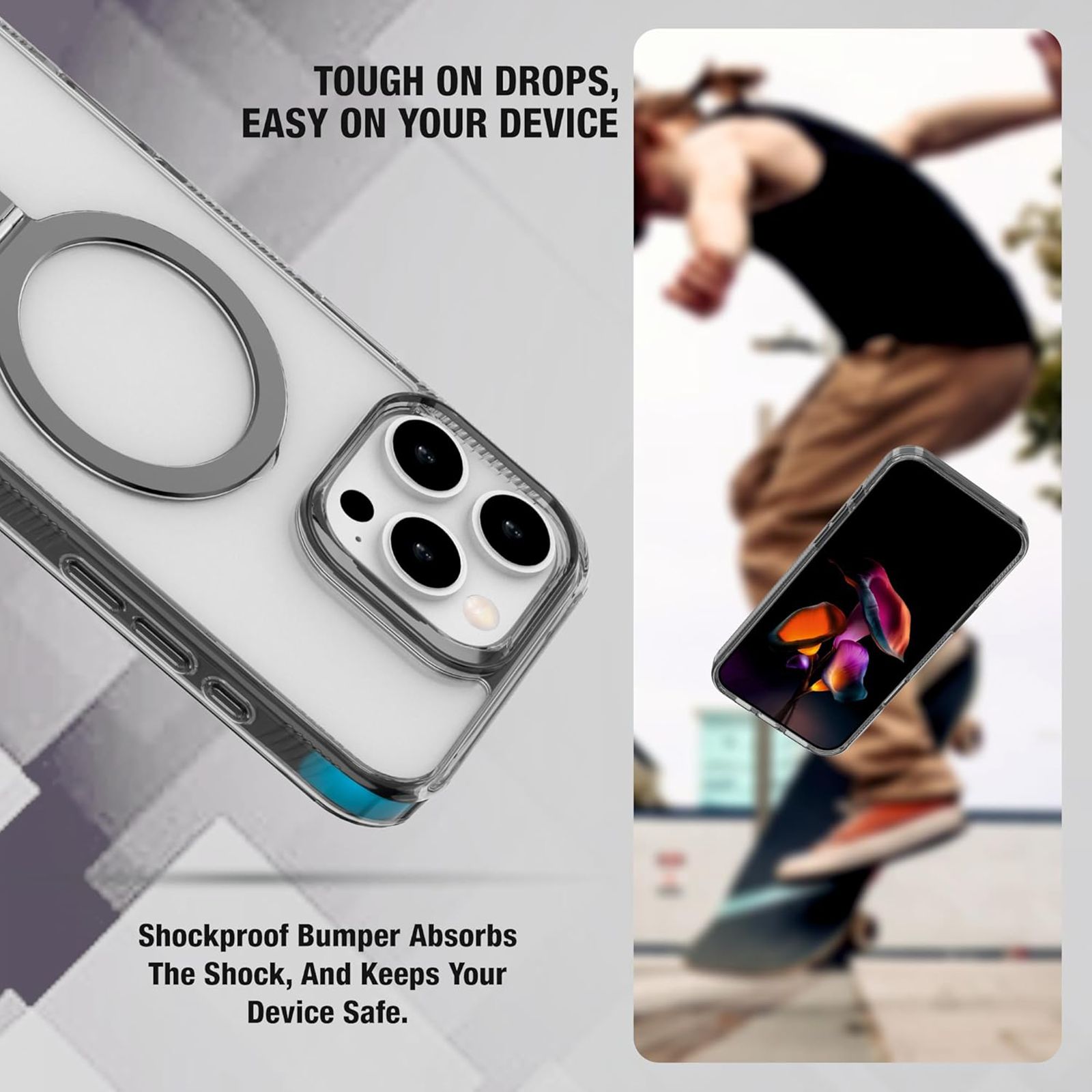 Muvtech Rio Pro Snap Hard Polycarbonate Back Case for Apple iPhone 15 Pro (Camera Protection, Black)_9