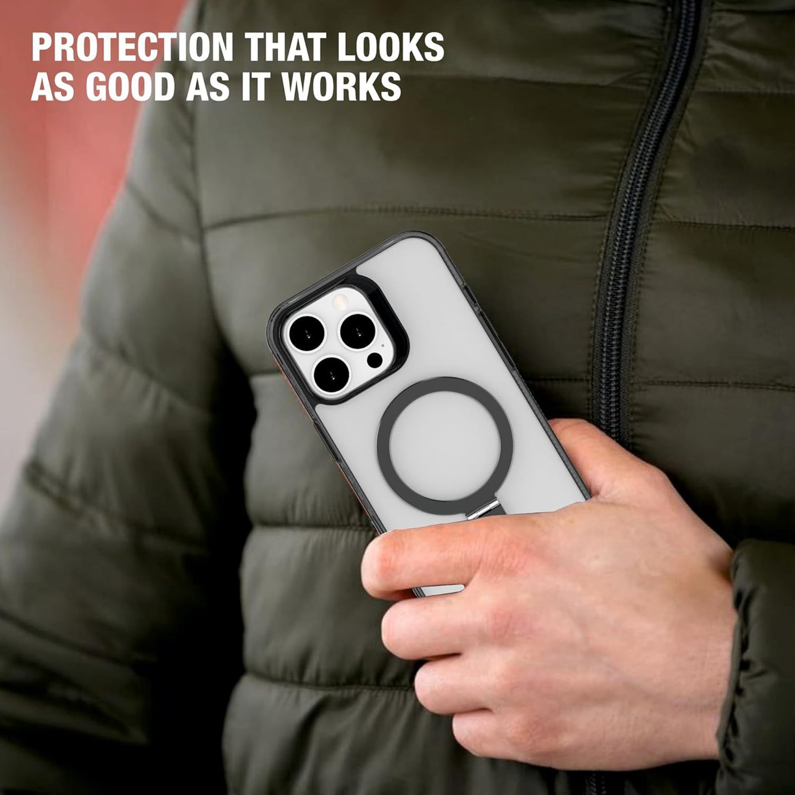 Muvtech Rio Pro Snap Hard Polycarbonate Back Case for Apple iPhone 15 Pro (Camera Protection, Black)_12