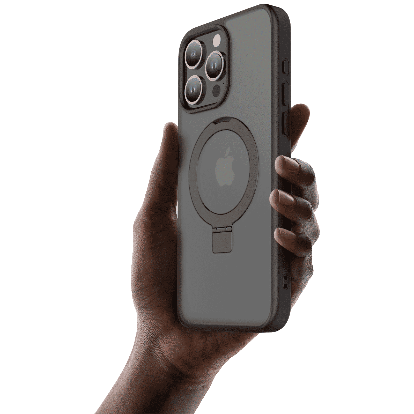 Muvtech Rio Pro Snap Hard Polycarbonate Back Case for Apple iPhone 15 Pro (Camera Protection, Black)_4