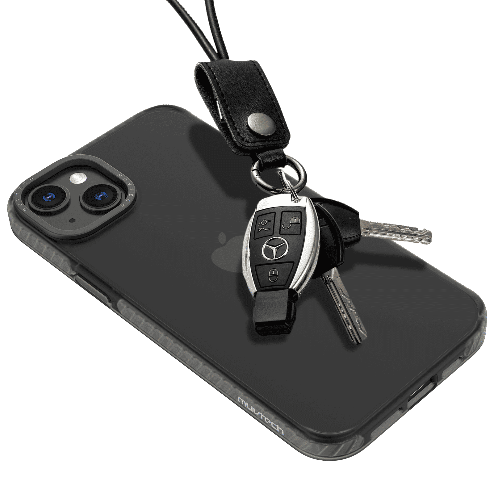 Muvtech Oslo Hard Polycarbonate, Thermoplastic Polyurethane & Thermoplastic Elastomer Back Case for Apple iPhone 15 Plus (Camera Protection, Black)_2