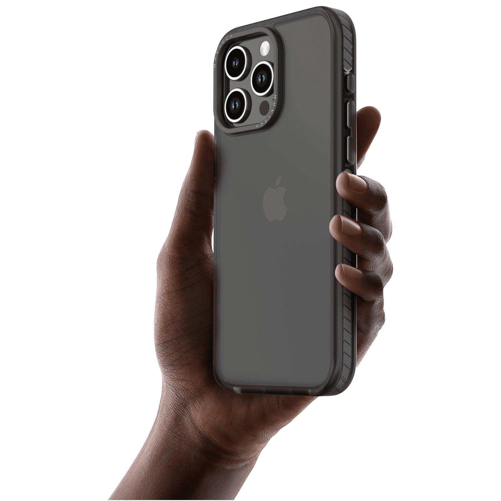 Muvtech Oslo Hard Polycarbonate, Thermoplastic Polyurethane & Thermoplastic Elastomer Back Case for Apple iPhone 15 Pro (Camera Protection, Black)_4