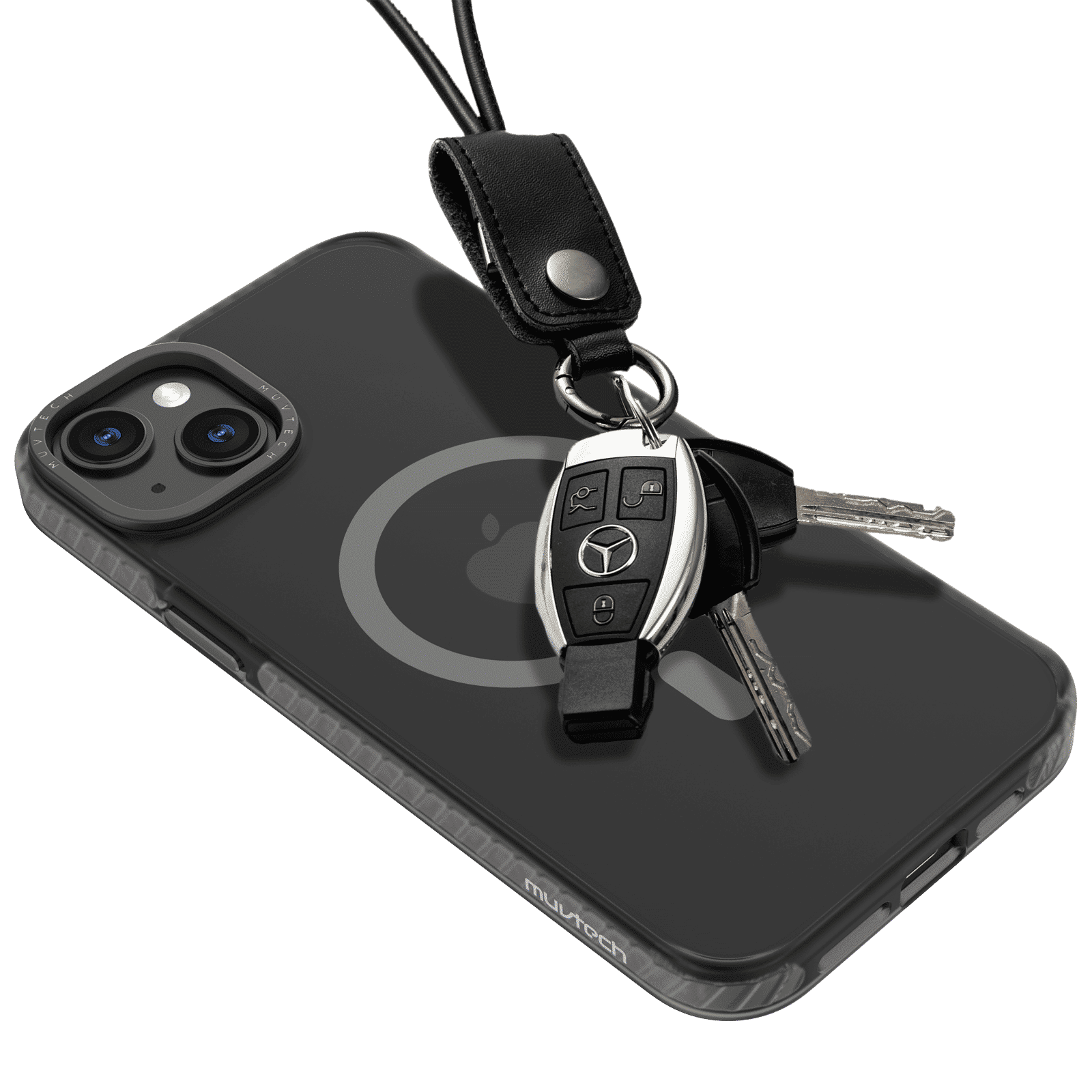 Muvtech Oslo Snap Polycarbonate, Thermoplastic Polyurethane & Thermoplastic Elastomer Back Case for Apple iPhone 15 Plus (Camera Protection, Black)_2