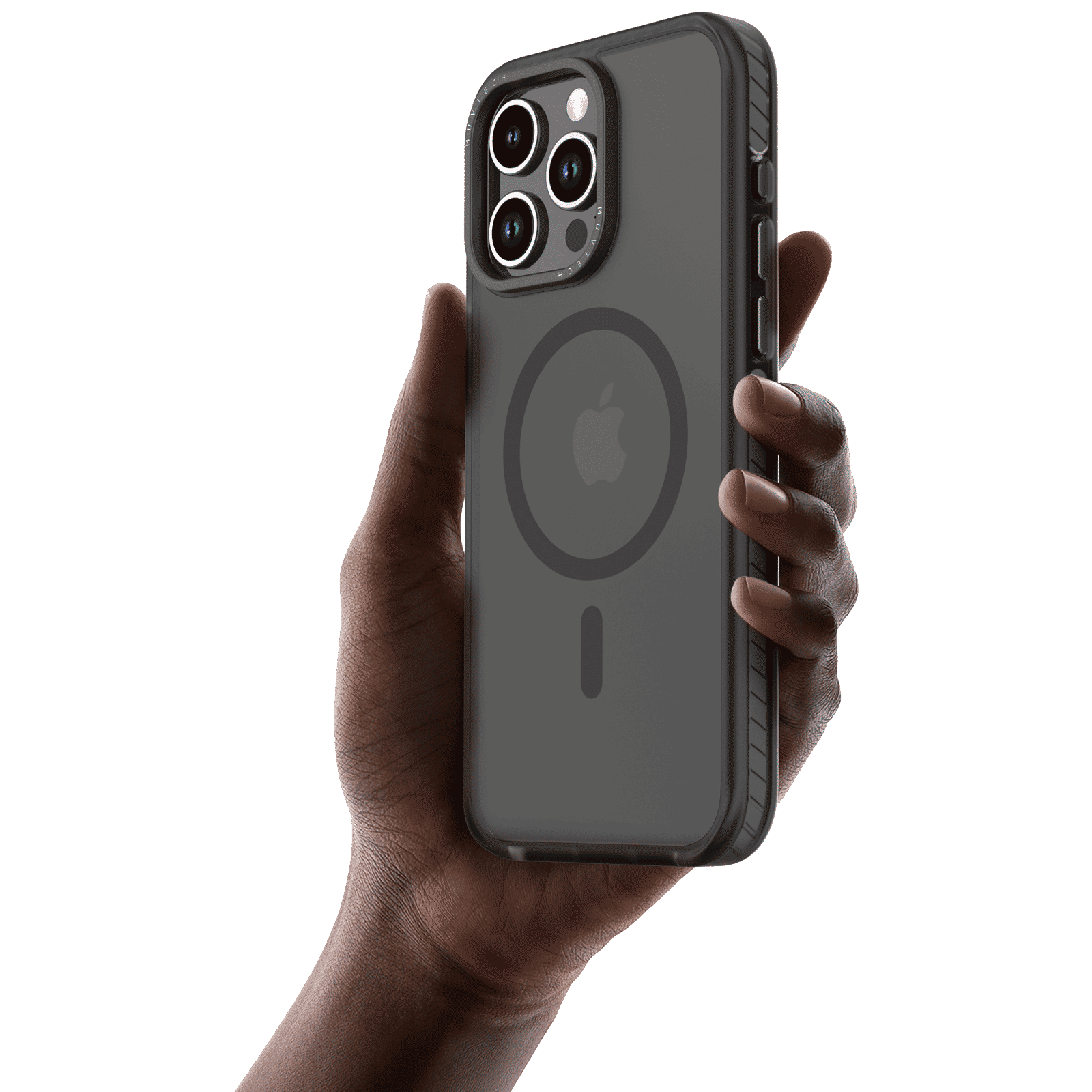 Muvtech Oslo Snap Polycarbonate, Thermoplastic Polyurethane & Thermoplastic Elastomer Back Case for Apple iPhone 15 Pro Max (Camera Protection, Black)_3