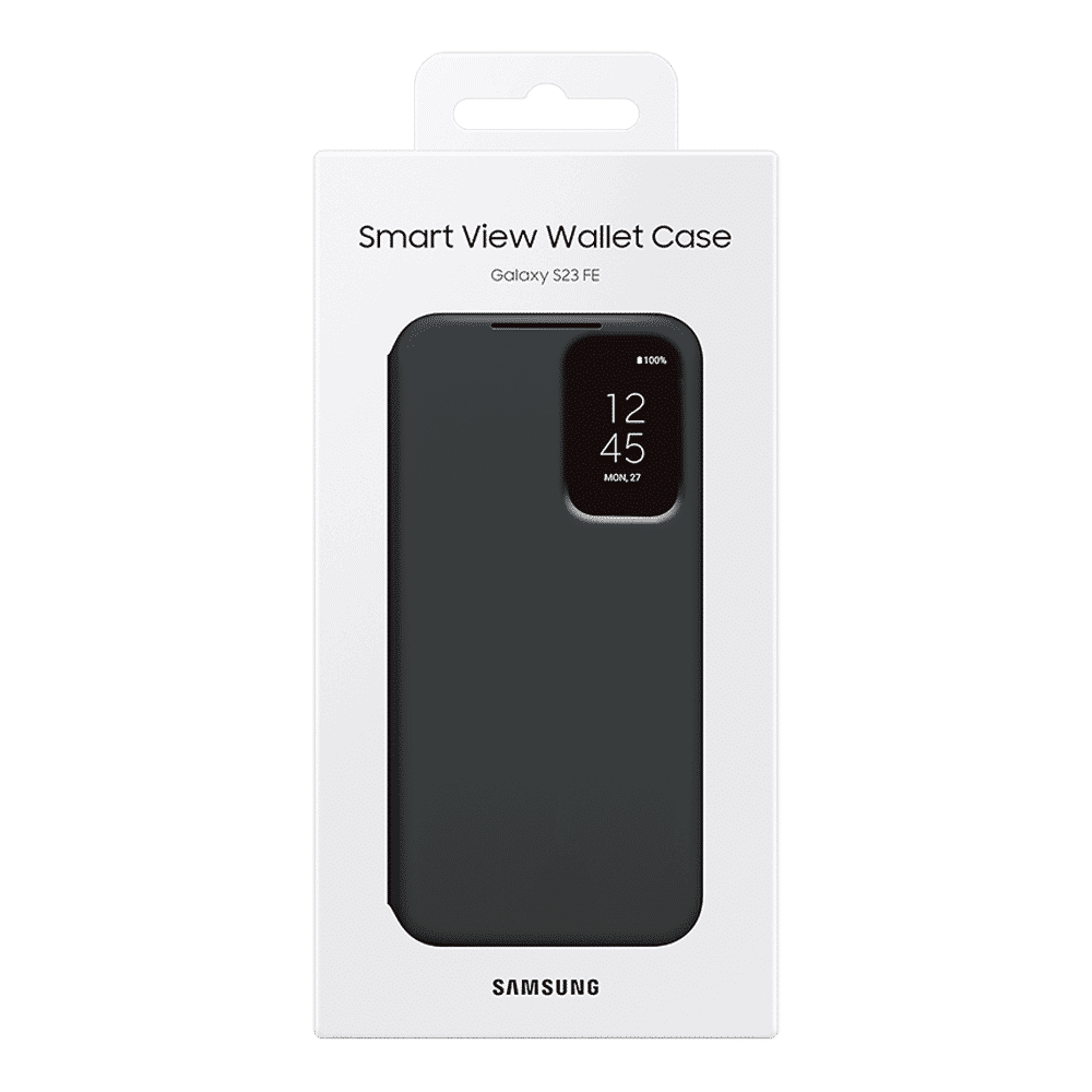 SAMSUNG Soft Bio PU Flip Case for Galaxy S23 FE (Built in Card Pocket, Black)_9