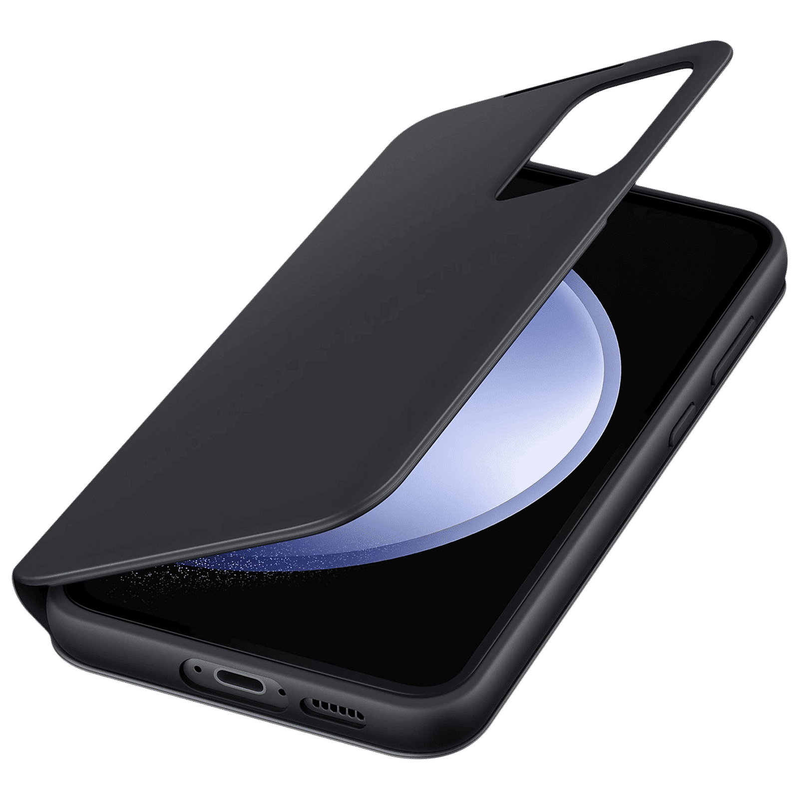 SAMSUNG Soft Bio PU Flip Case for Galaxy S23 FE (Built in Card Pocket, Black)_5