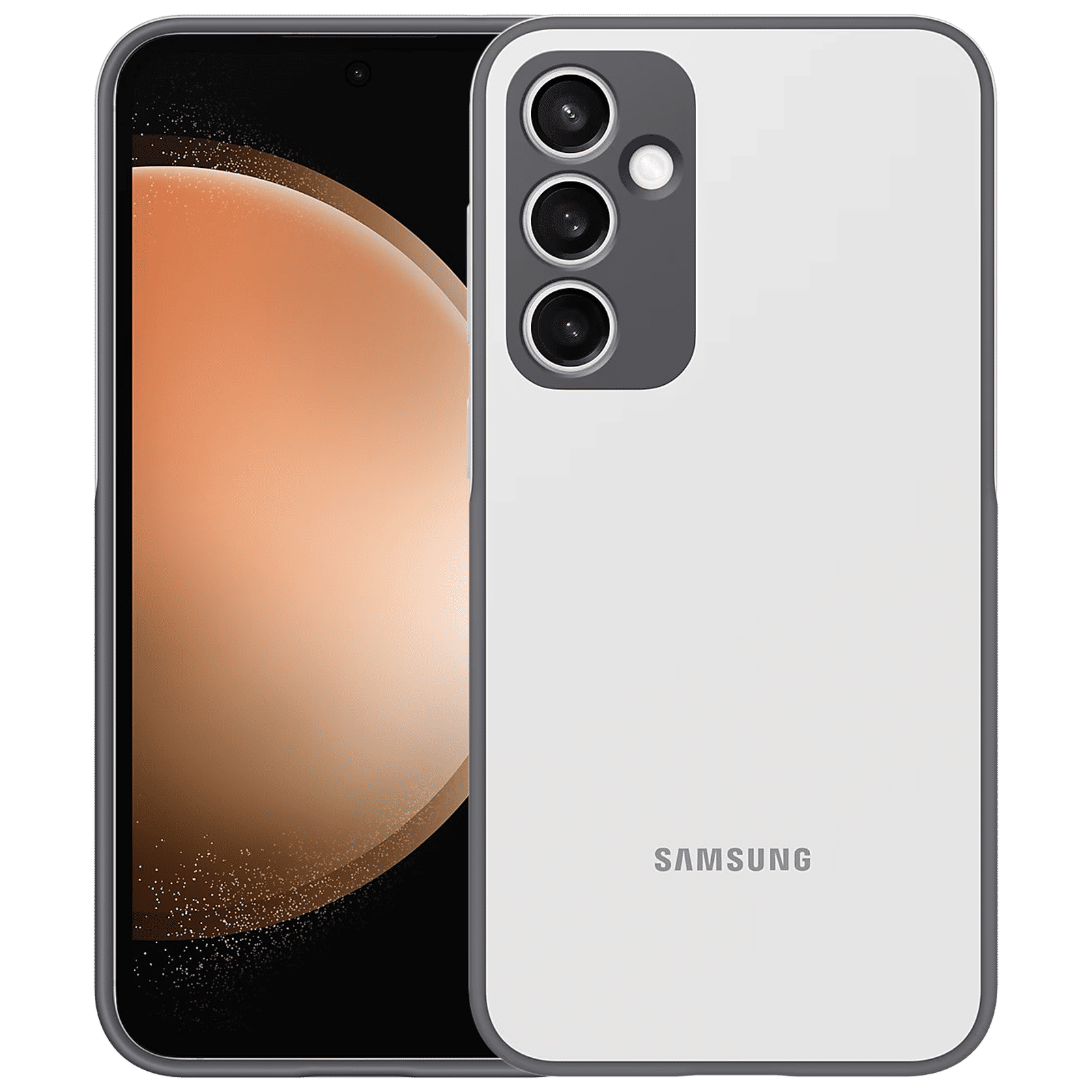 SAMSUNG Soft Silicone Back Case for Galaxy S23 FE (Slim Design, White)_1