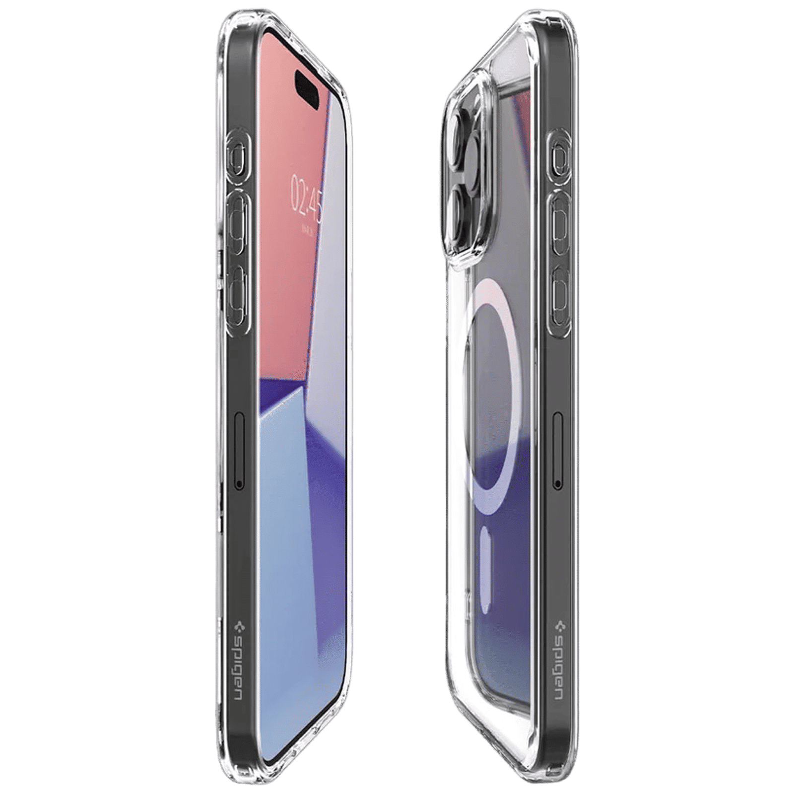 spigen Ultra Hybrid MagFit Polycarbonate, TPU Back Cover for Apple iPhone 15 Pro Max (Air Cushion Technology, White)_3