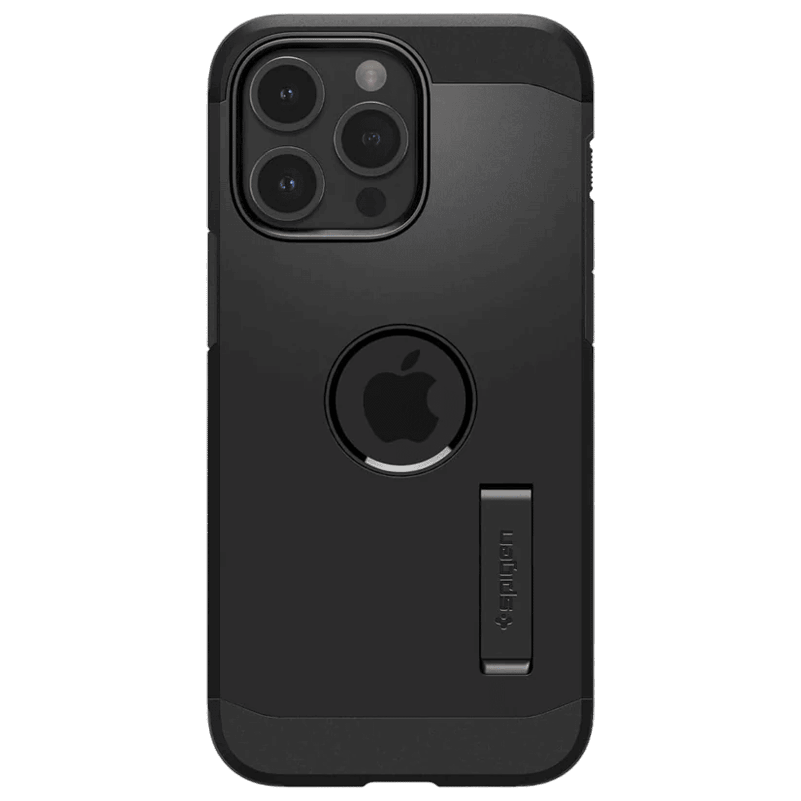 spigen Tough Armor MagFit TPU and PC Back Cover for iPhone 15 Pro Max (Built-in Kickstand, Black)_2