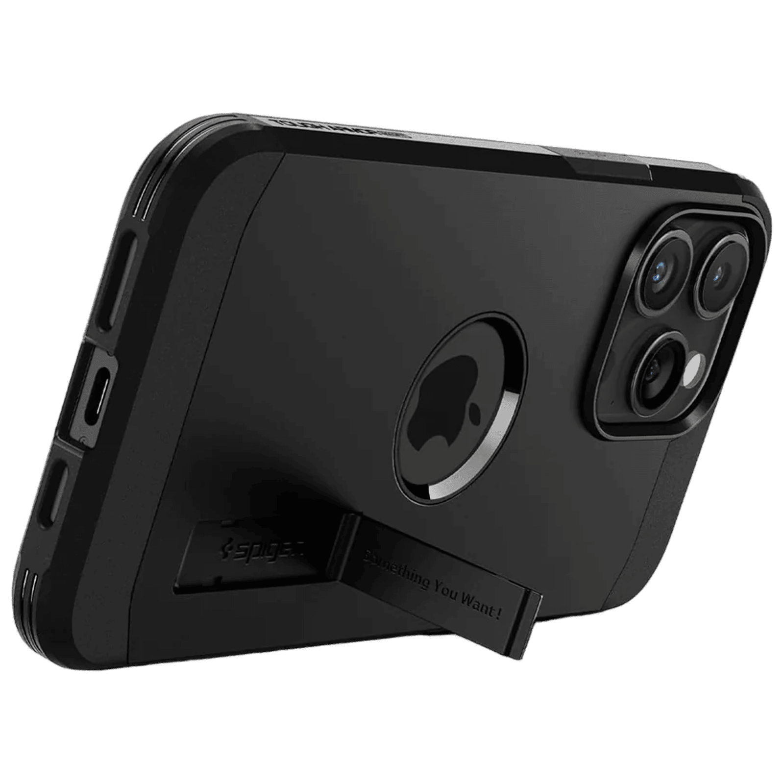 spigen Tough Armor MagFit TPU and PC Back Cover for iPhone 15 Pro Max (Built-in Kickstand, Black)_5