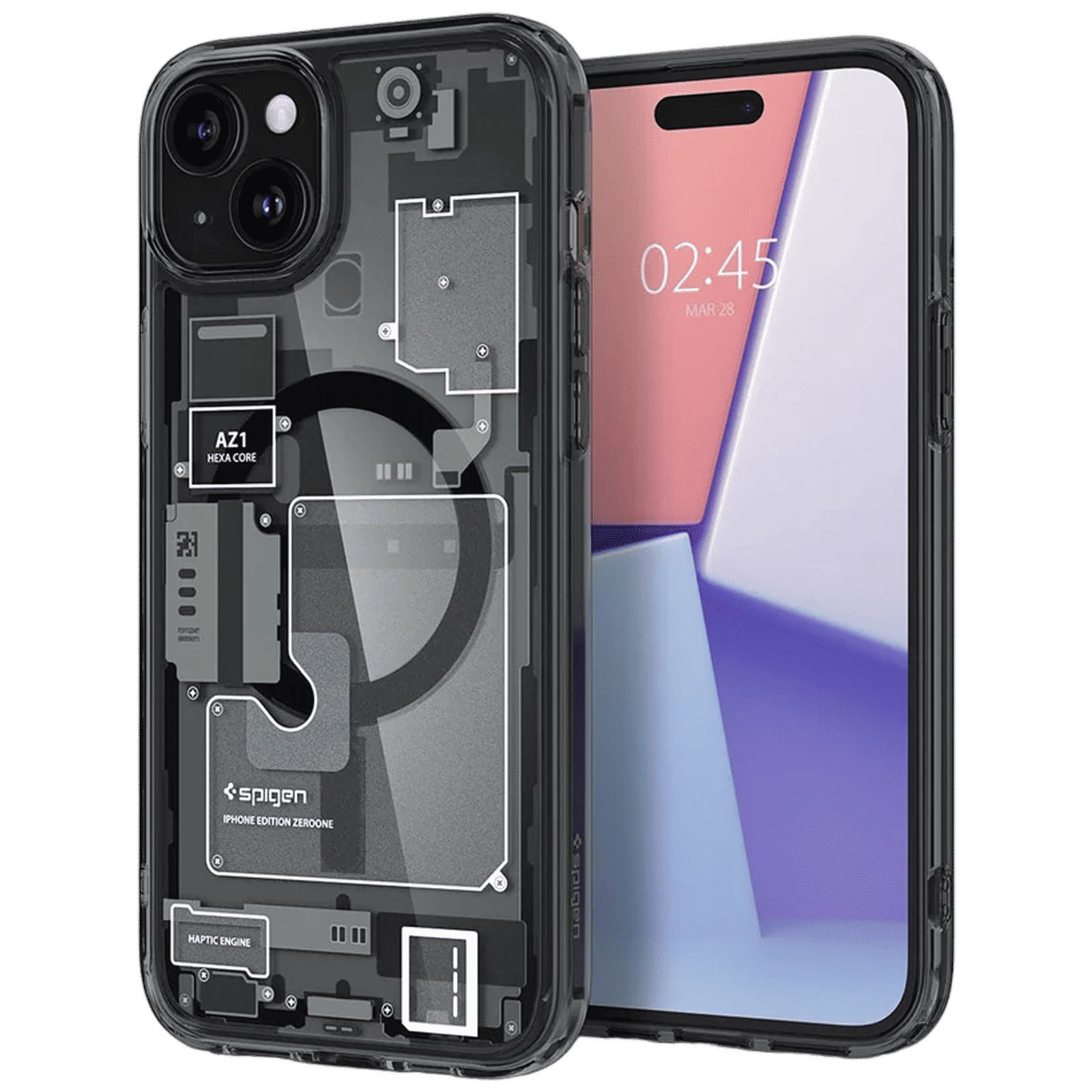 spigen ACS06664 Polycarbonate Back Case for Apple iPhone 15 Plus (Air Cushion Technology, Zero One) spigen ACS06664 Polycarbonate Back Case for Apple iPhone 15 Plus (Air Cushion Technology, Zero One)_1