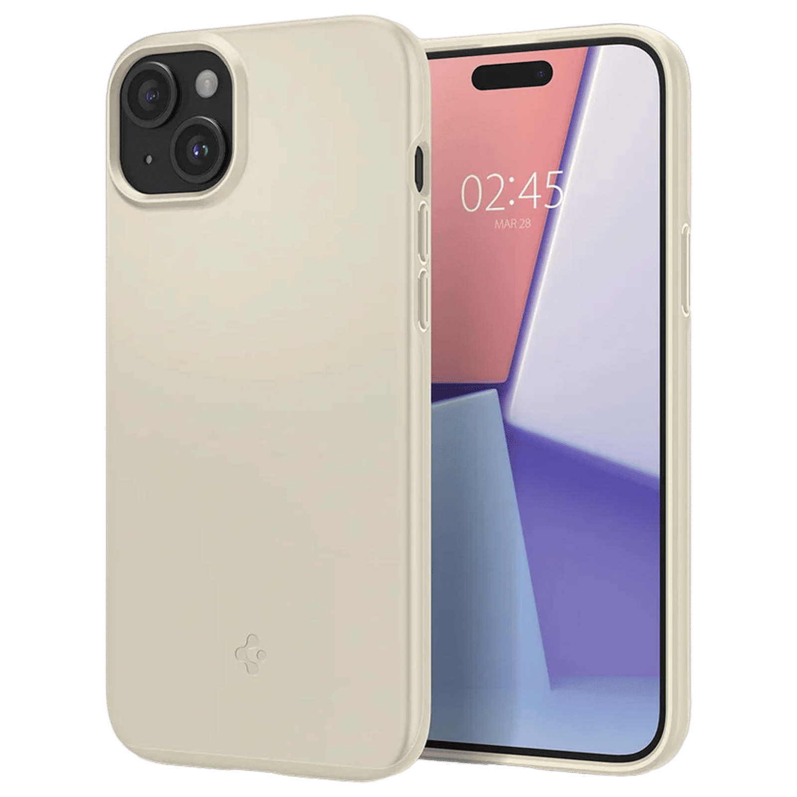 spigen Thin Fit Polycarbonate Back Case for iPhone 15 Plus (Air Cushion Technology, Mute Beige) spigen Thin Fit Polycarbonate Back Case for iPhone 15 Plus (Air Cushion Technology, Mute Beige)_1