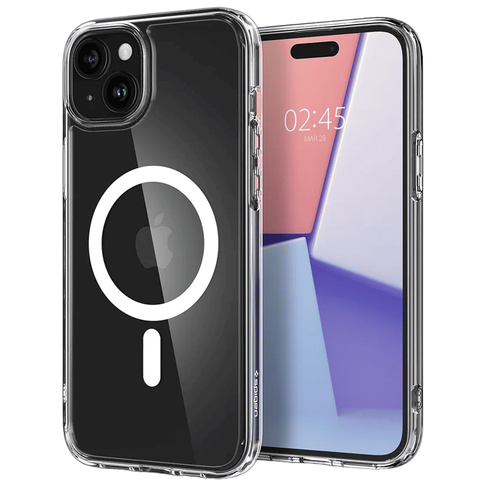 spigen Ultra Hybrid TPU & Polycarbonate Back Cover for Apple iPhone 15 (Supports Wireless Charging, White)_1