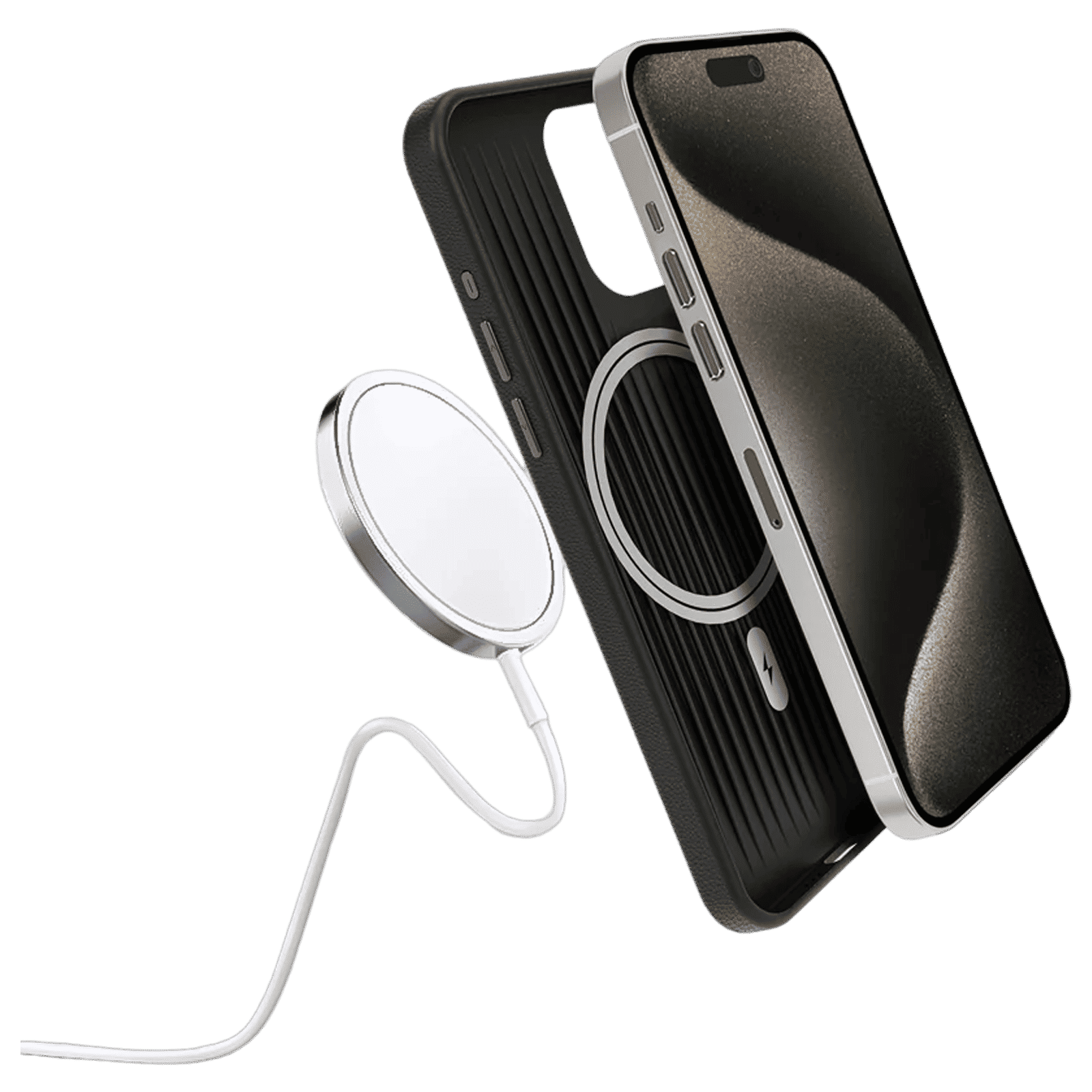 GRIPP Heritage Xtreme Liquid Silicone Back Cover for iPhone 15 (Anti Bacterial Technology, Black)_4