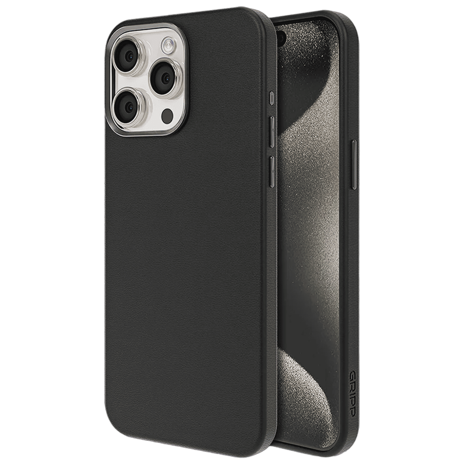 GRIPP Heritage Xtreme Liquid Silicone Back Cover for iPhone 15 (Anti Bacterial Technology, Black)_1