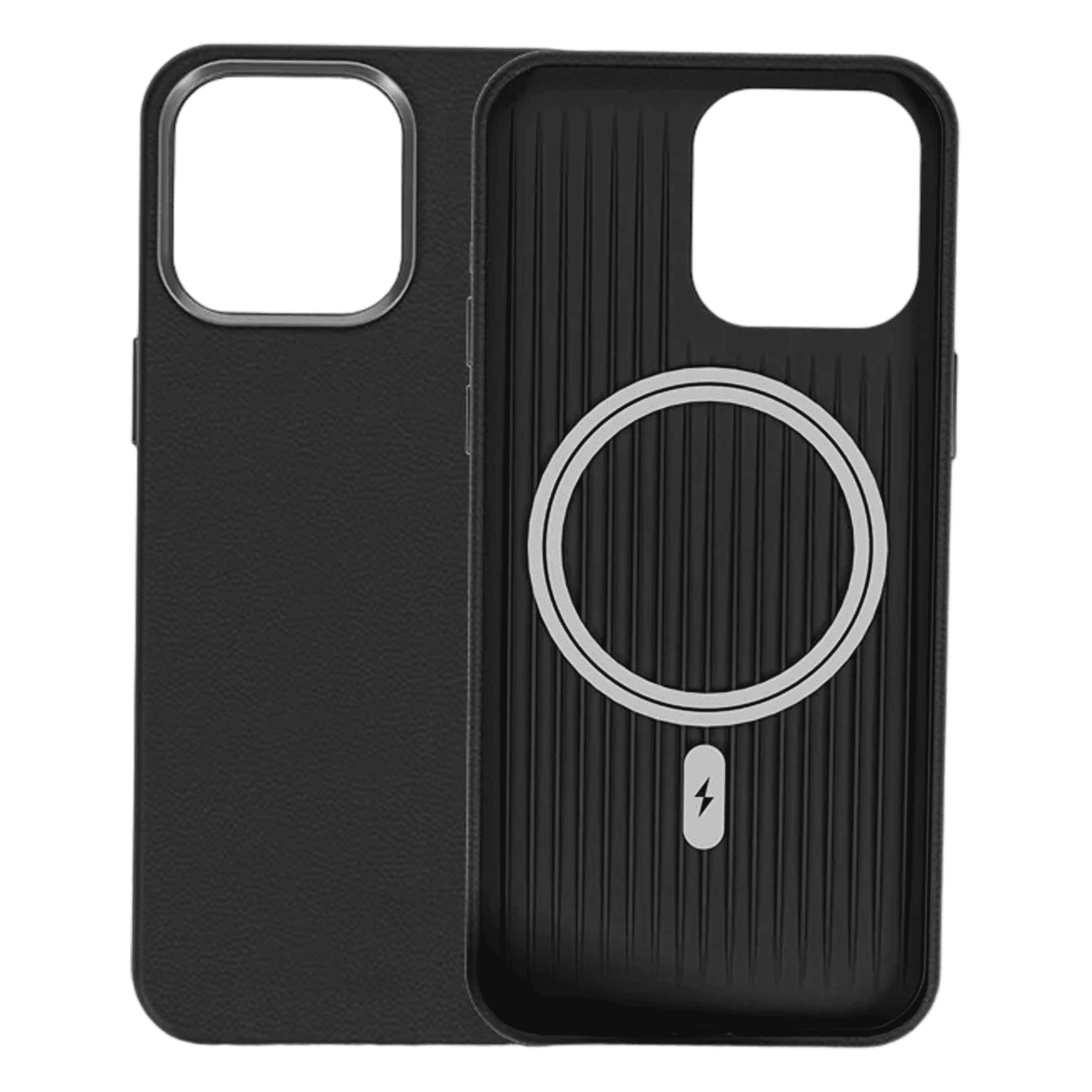 GRIPP Heritage Xtreme Leather Back Cover for Apple iPhone 15 Plus (5ft Drop Tested, Black)_3