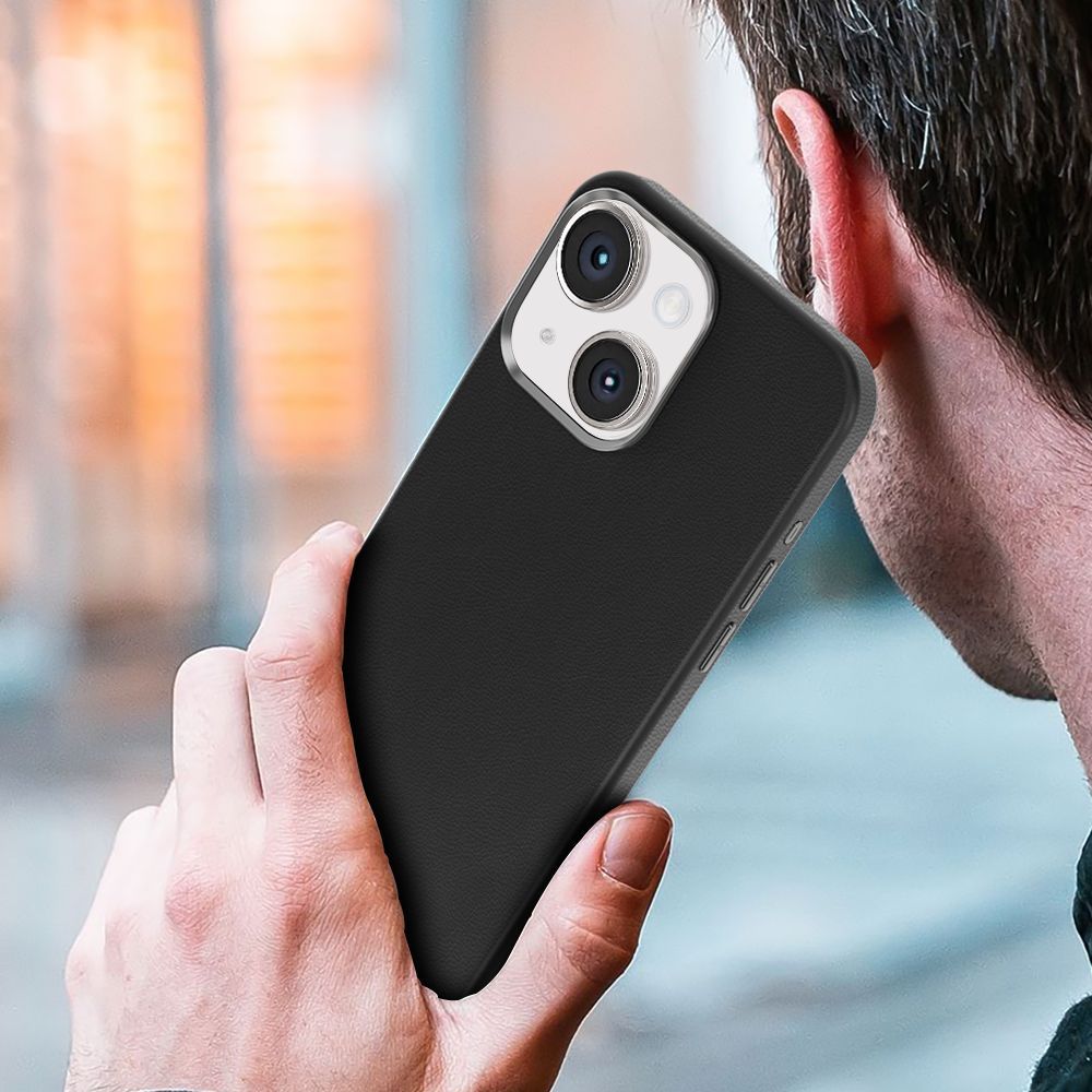 GRIPP Heritage Xtreme Leather Back Cover for Apple iPhone 15 Plus (5ft Drop Tested, Black)_7