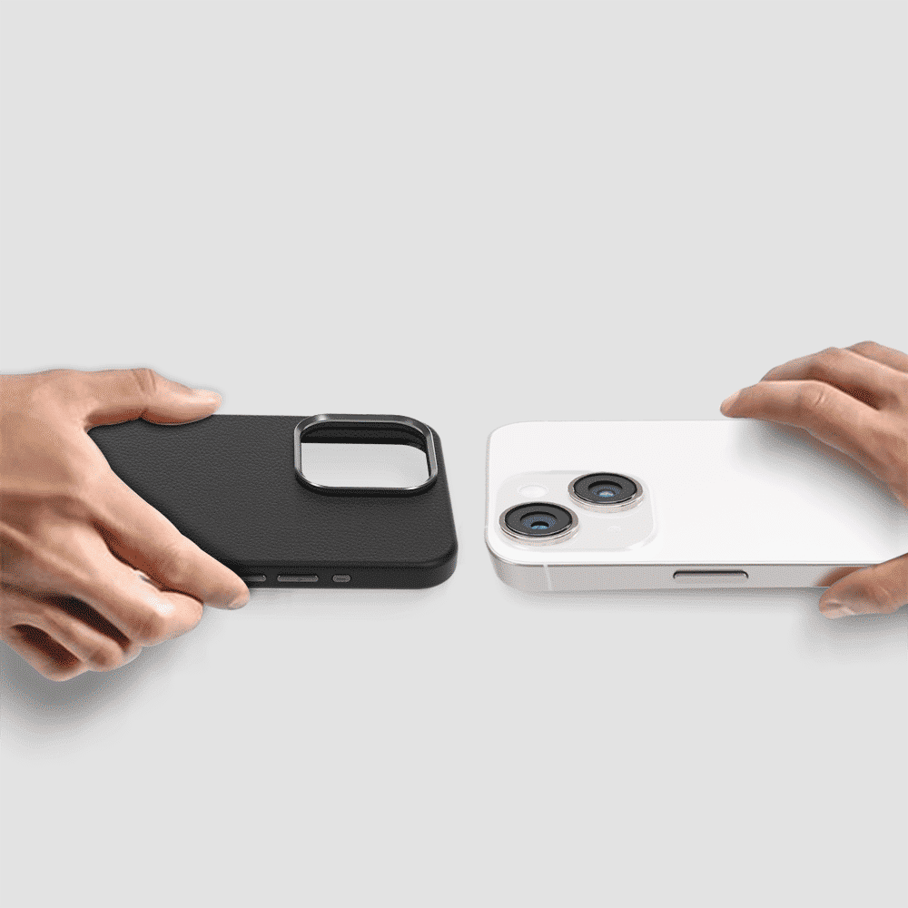 GRIPP Heritage Xtreme Leather Back Cover for Apple iPhone 15 Plus (5ft Drop Tested, Black)_8