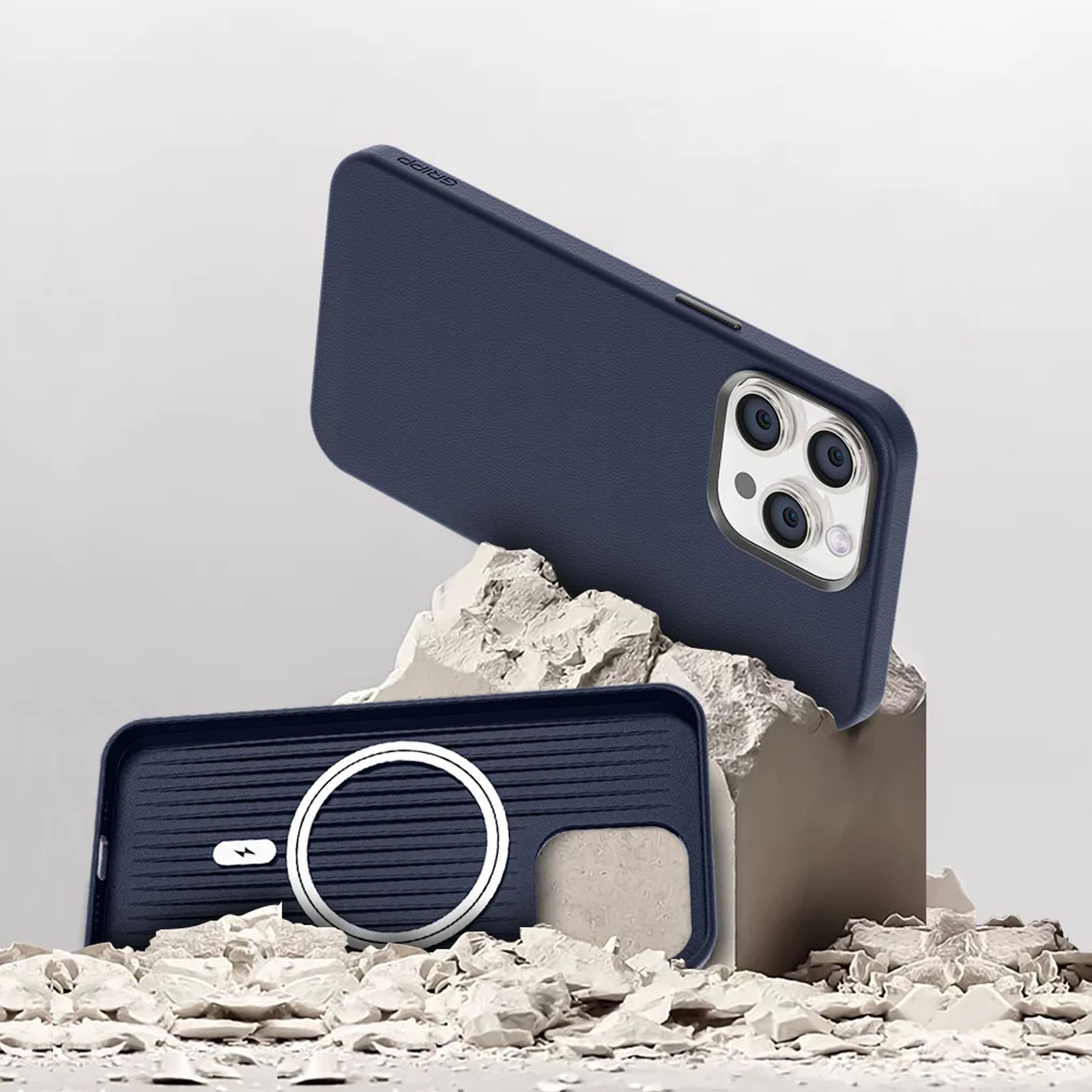 GRIPP Heritage Xtreme TPU Back Cover for iPhone 15 Pro Max (Anti Bacterial Technology, Blue)_5