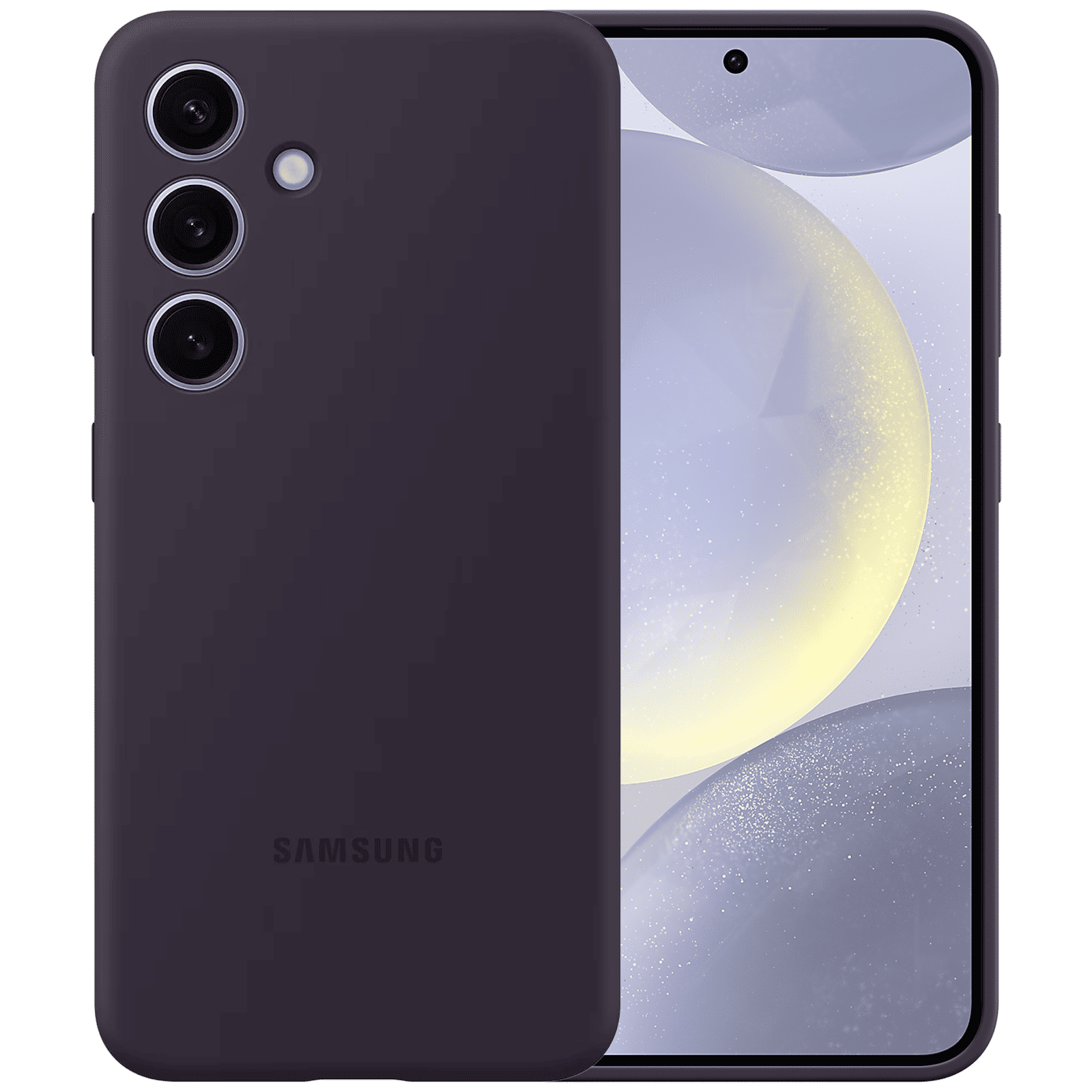 SAMSUNG Silicone Back Case for SAMSUNG Galaxy S24+ (Silky-smooth Touch, Dark Violet)_1