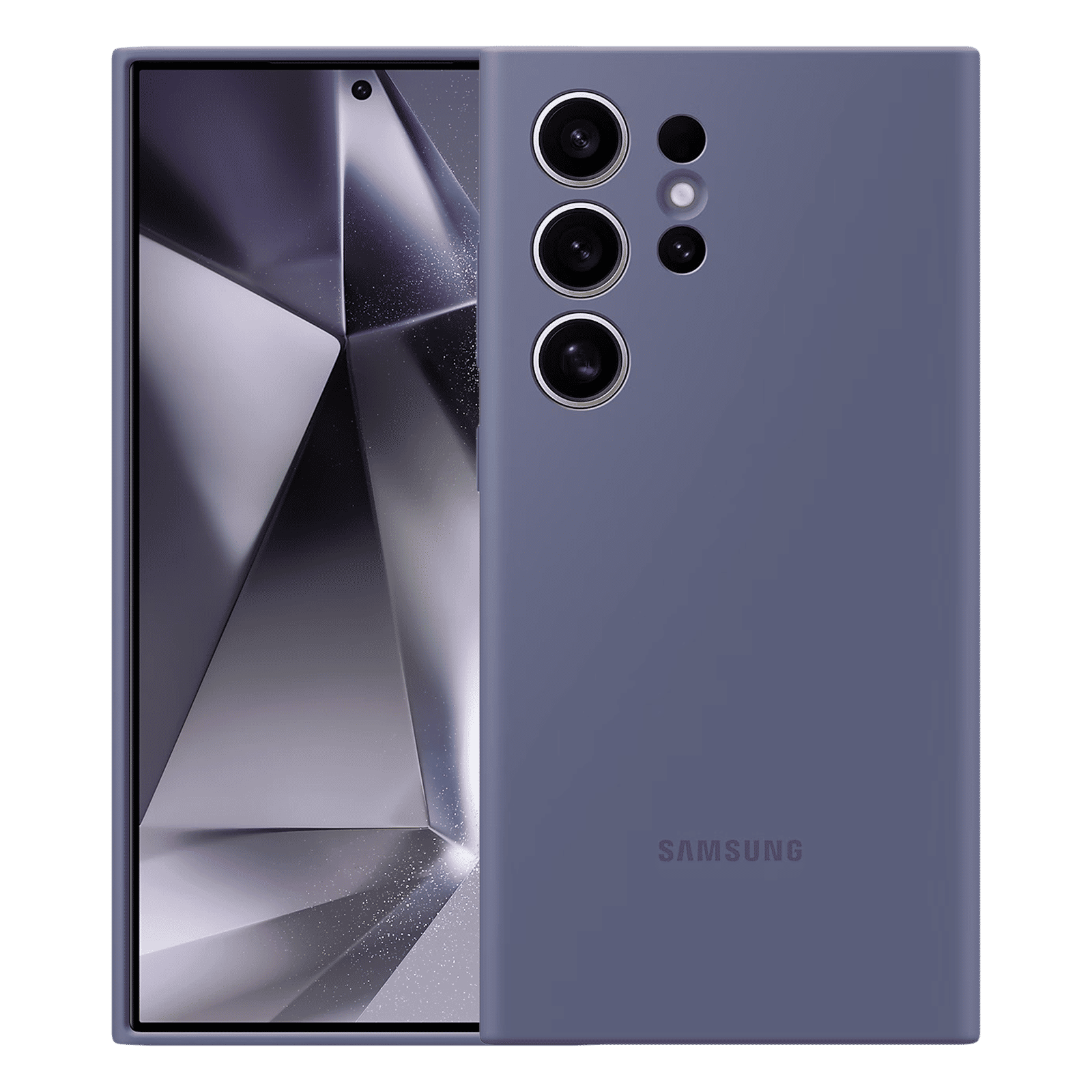 SAMSUNG Silicone Back Cover for Galaxy S24 Ultra (Combining Style and Durability, Violet)_1